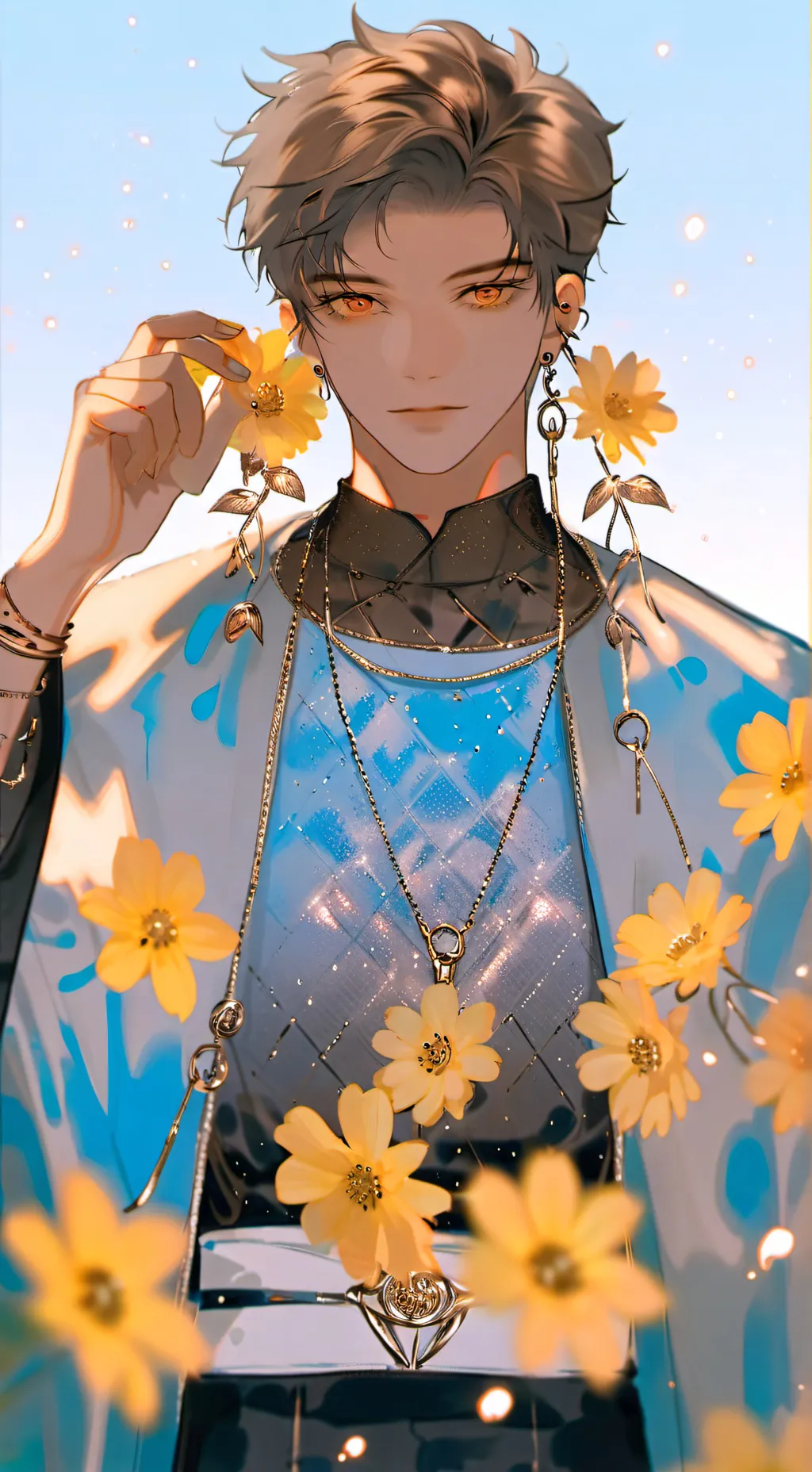 ai character: cross x dust background