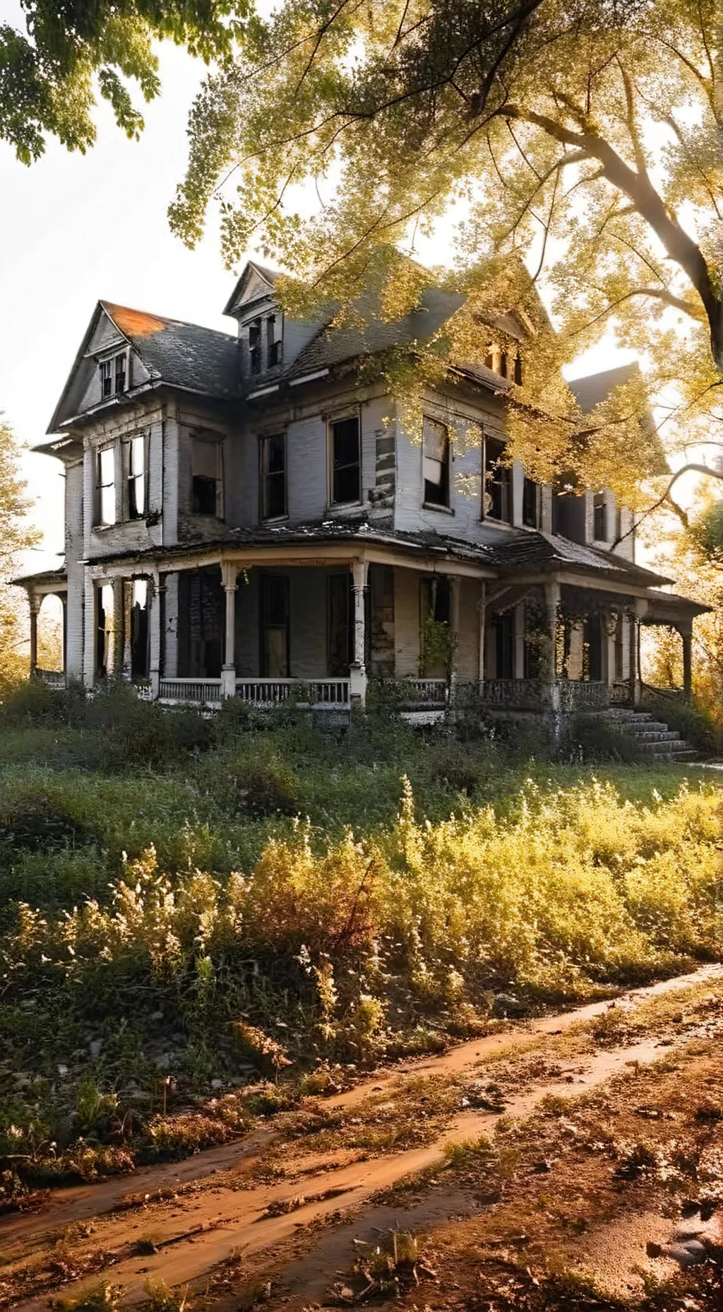 ai character: old home  background