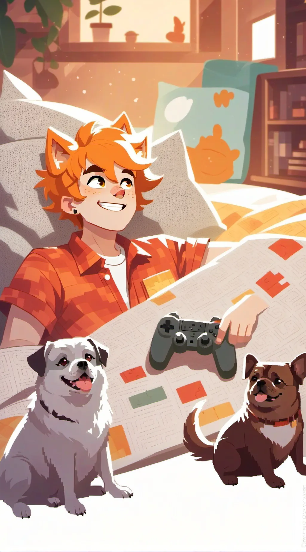 ai character: ★ Dog day ★ background