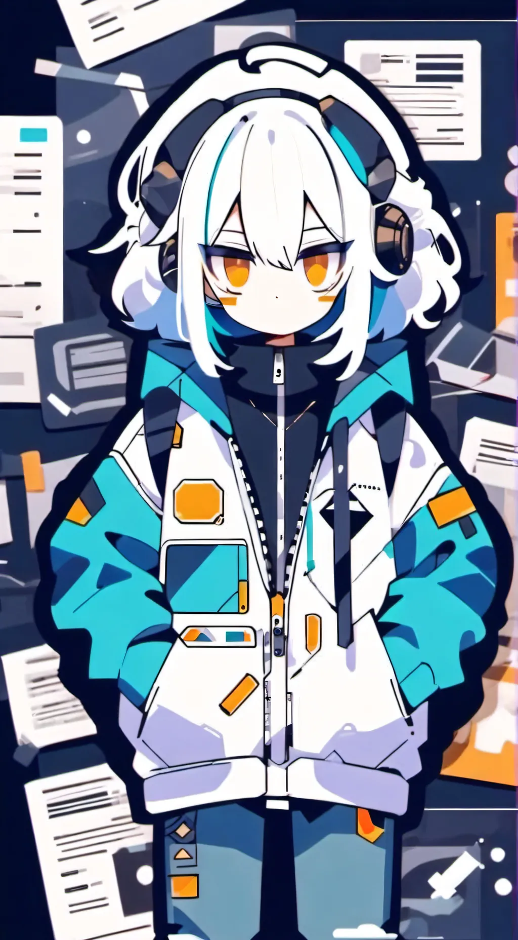 ai character: glitch techs background