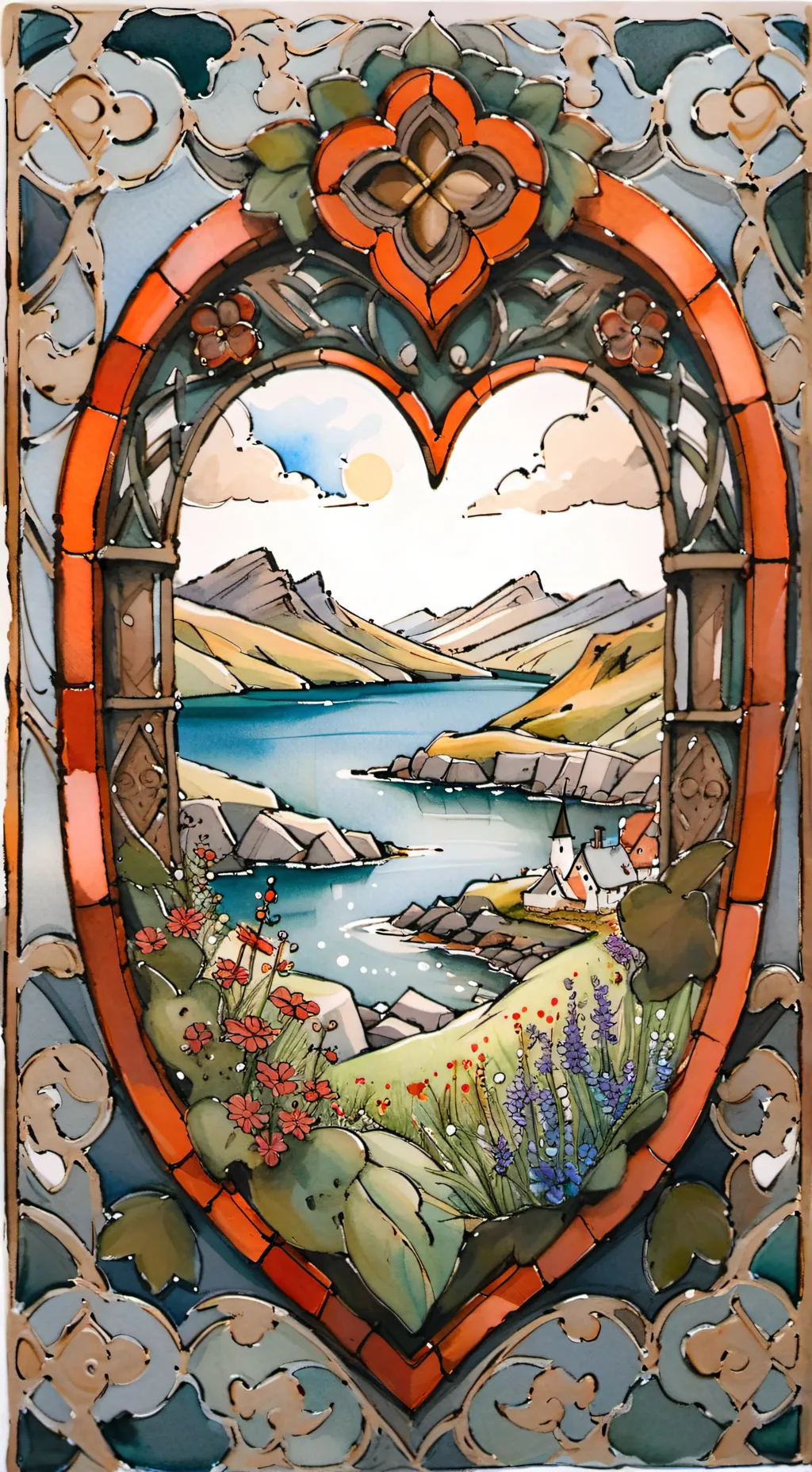 ai character: St Dwynwens day  background