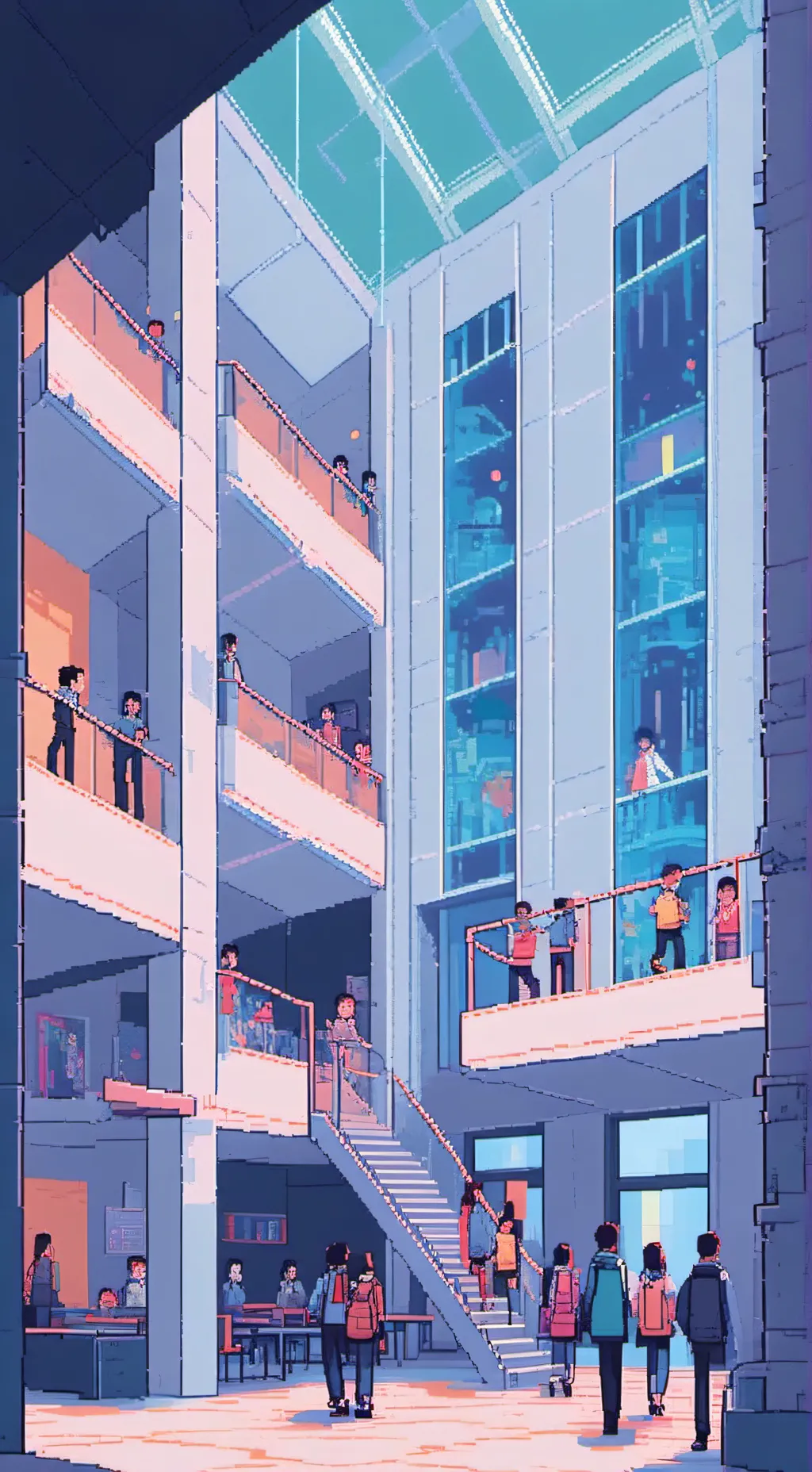 ai character: Super school. background