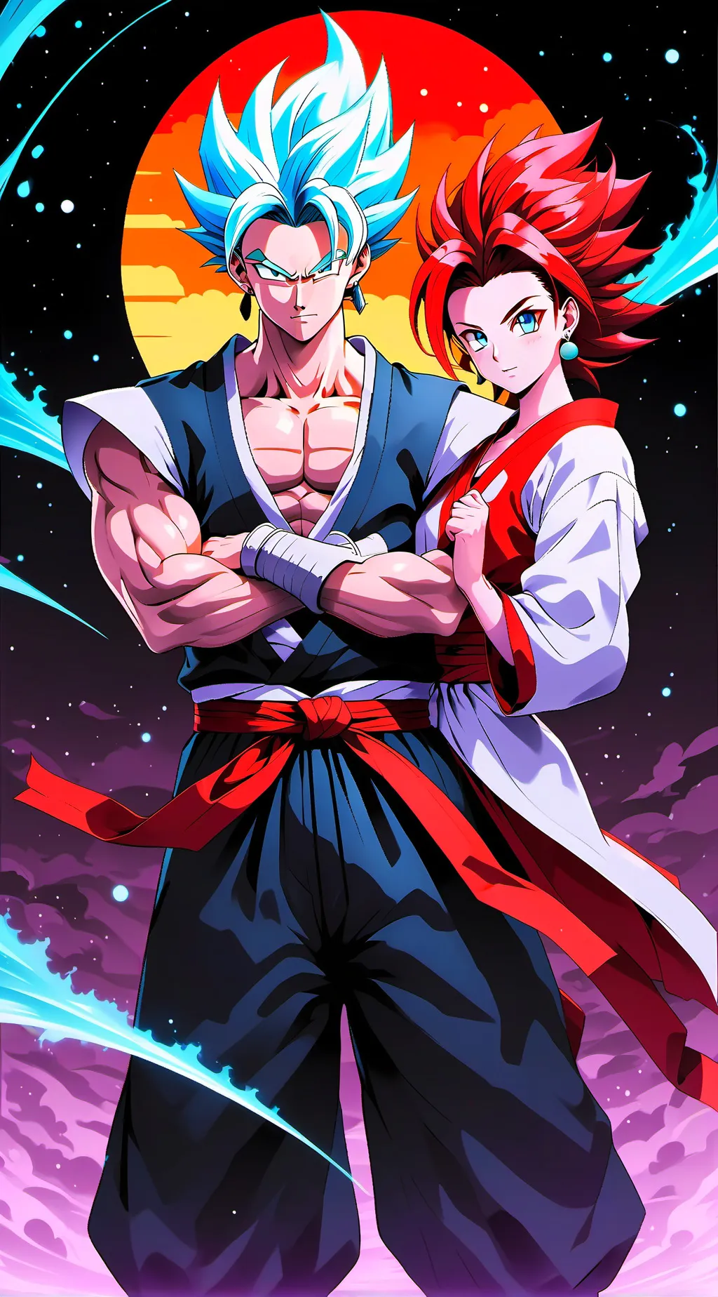 ai character: fem vegitoxgogeta~ background