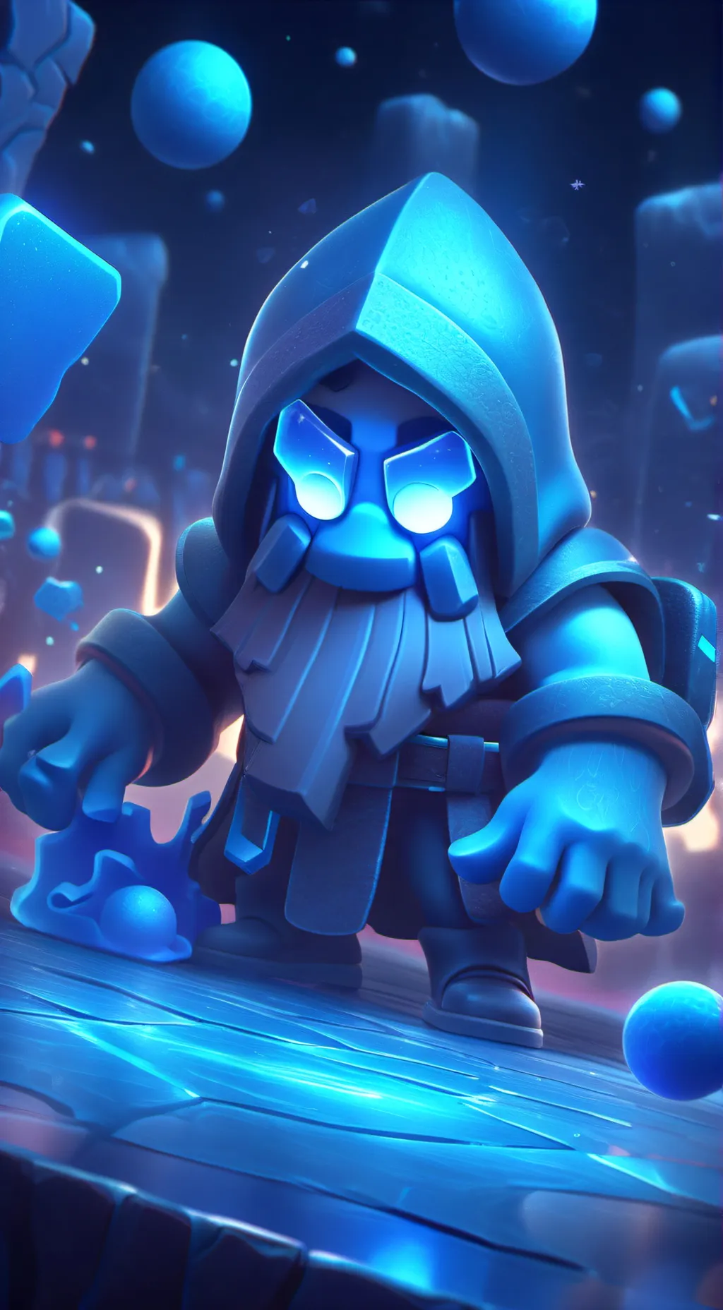 ai character: A blue elf background