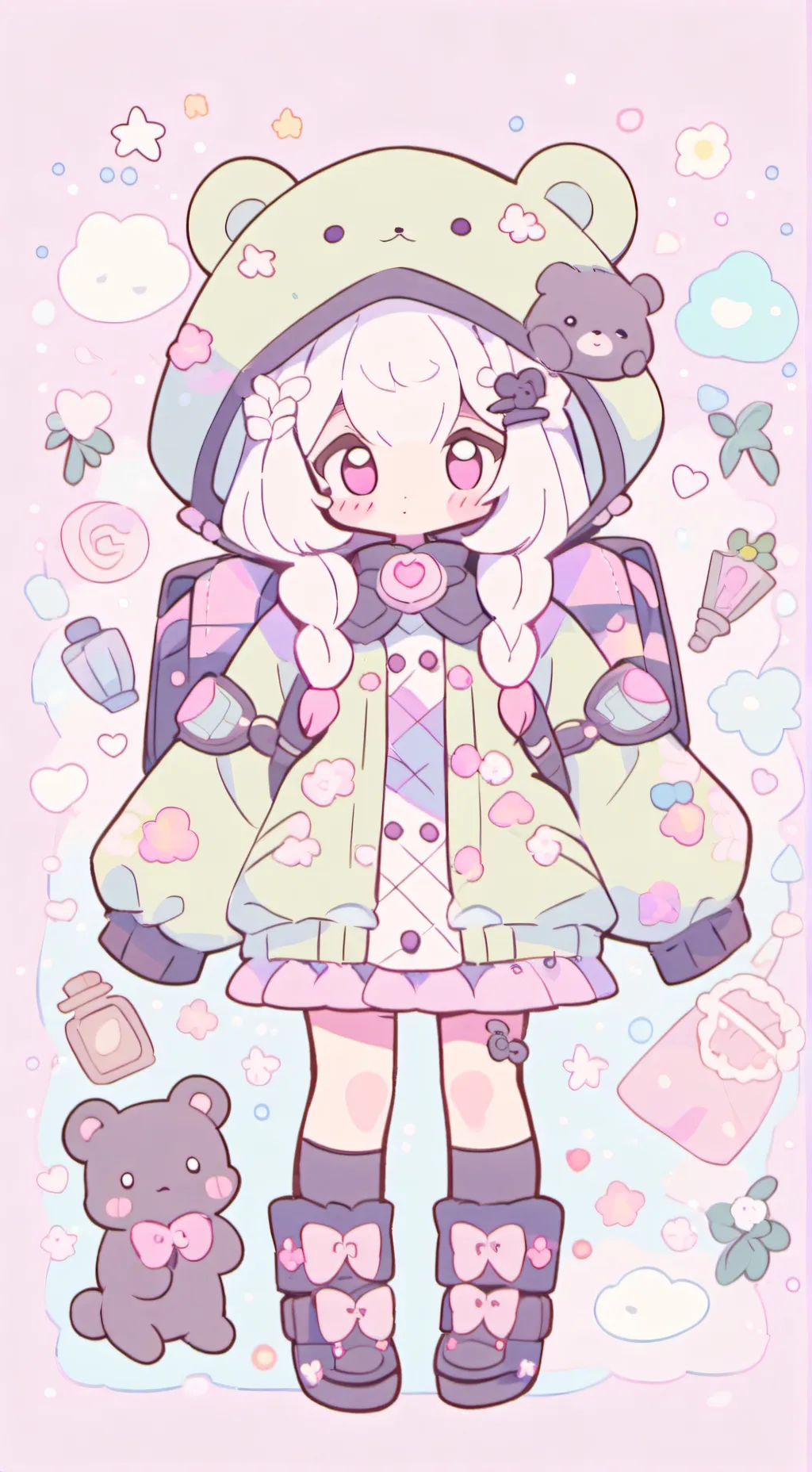 ai character: Kuromi background