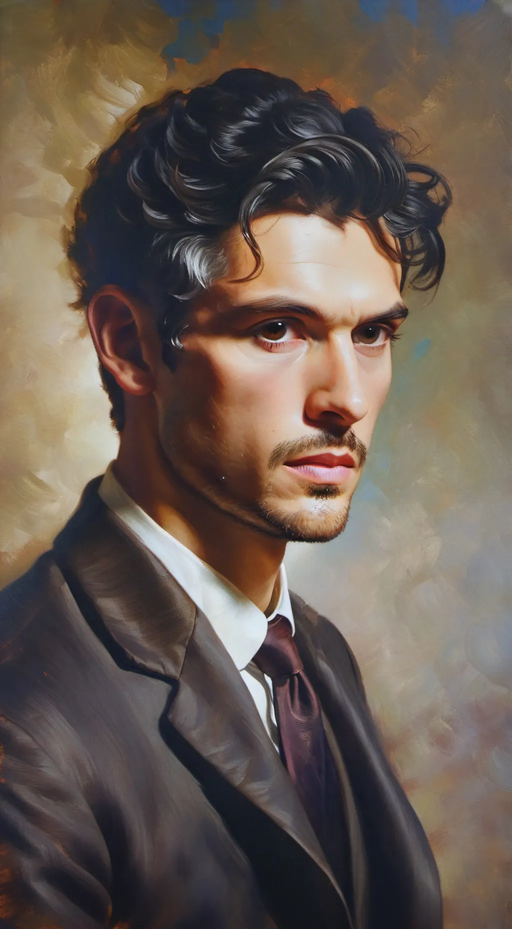 ai character: Angelo Santorini  background