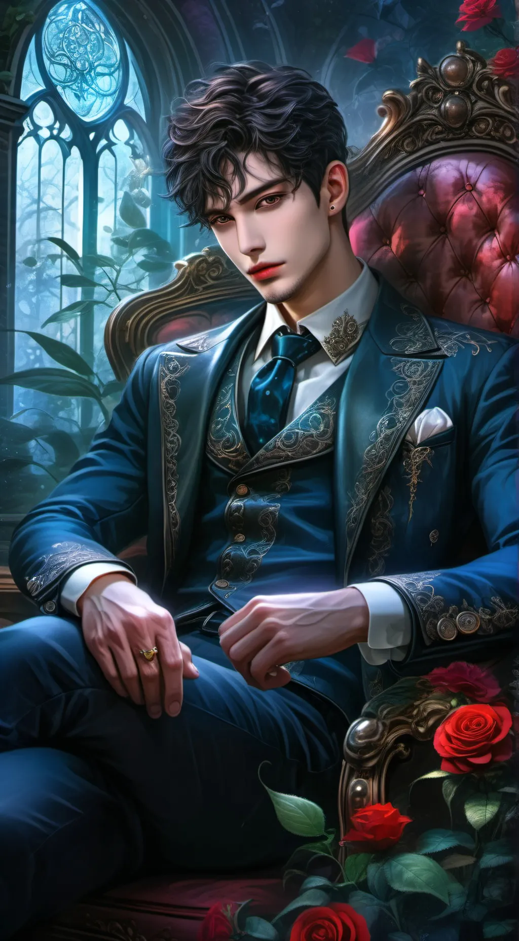 ai character: CEO (boy version)  background