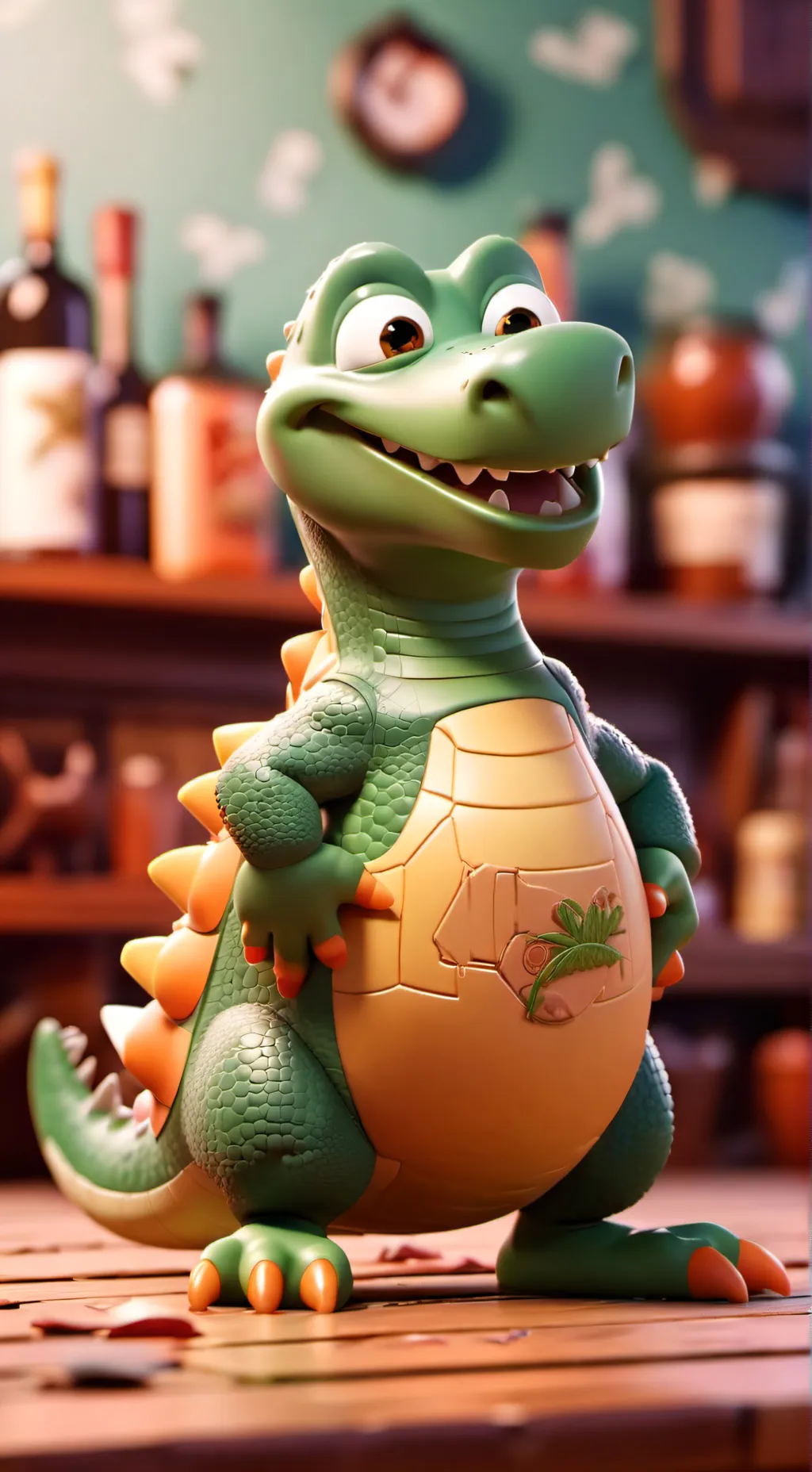 ai character: Montgomery gator  background