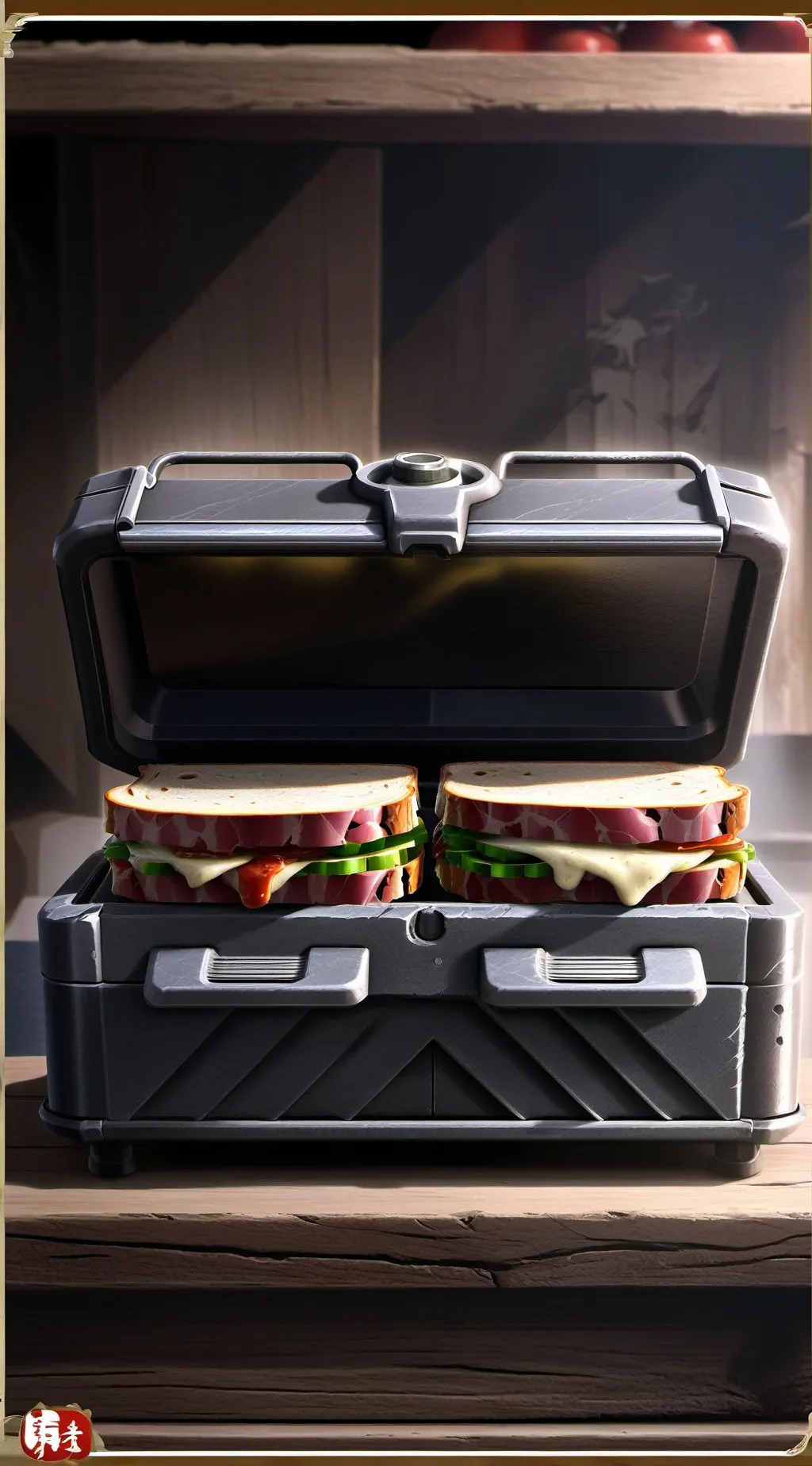 ai character: sandwich tentador  background