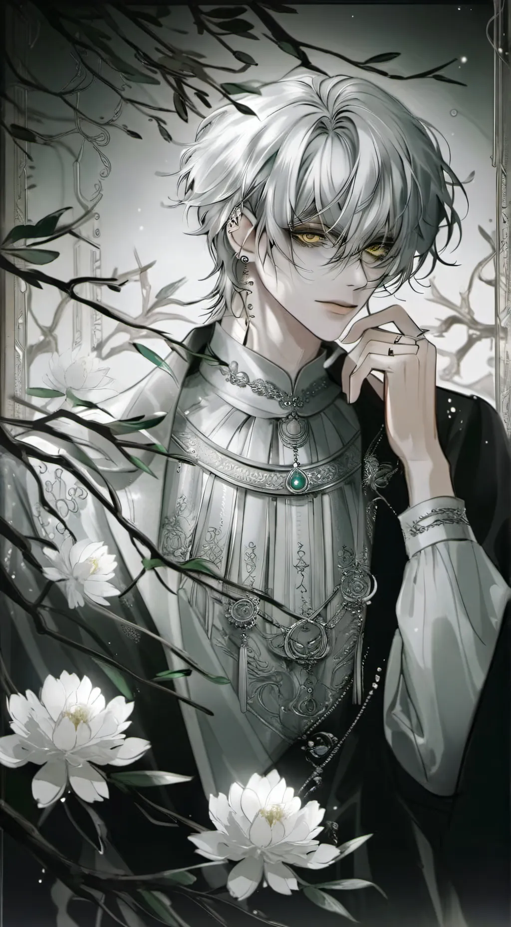 ai character: Геральд💚 background