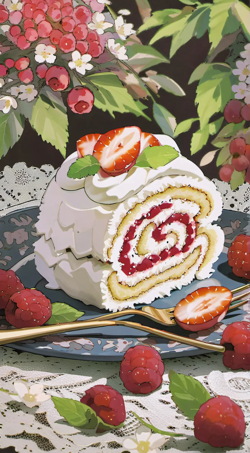 ai character: 🍥🍓-fruitcake-🍓🍥 background