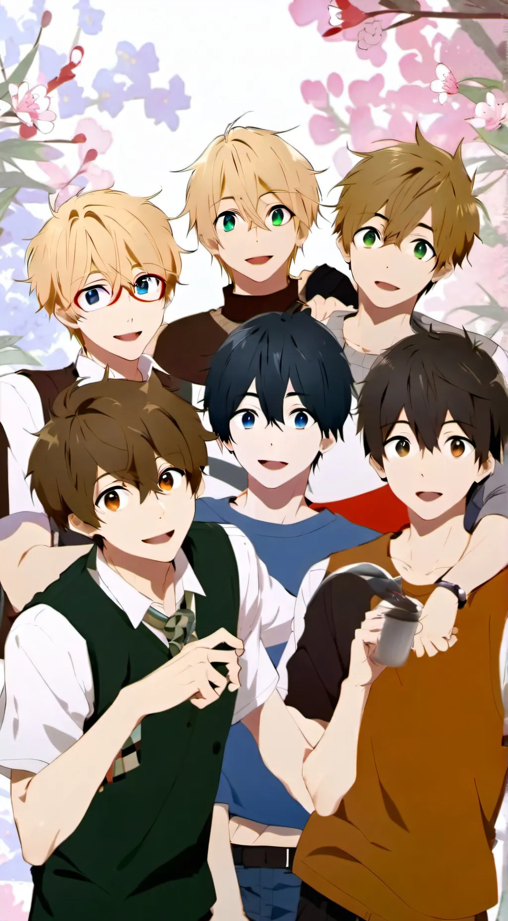 ai character: C, C, J, M, J, J background