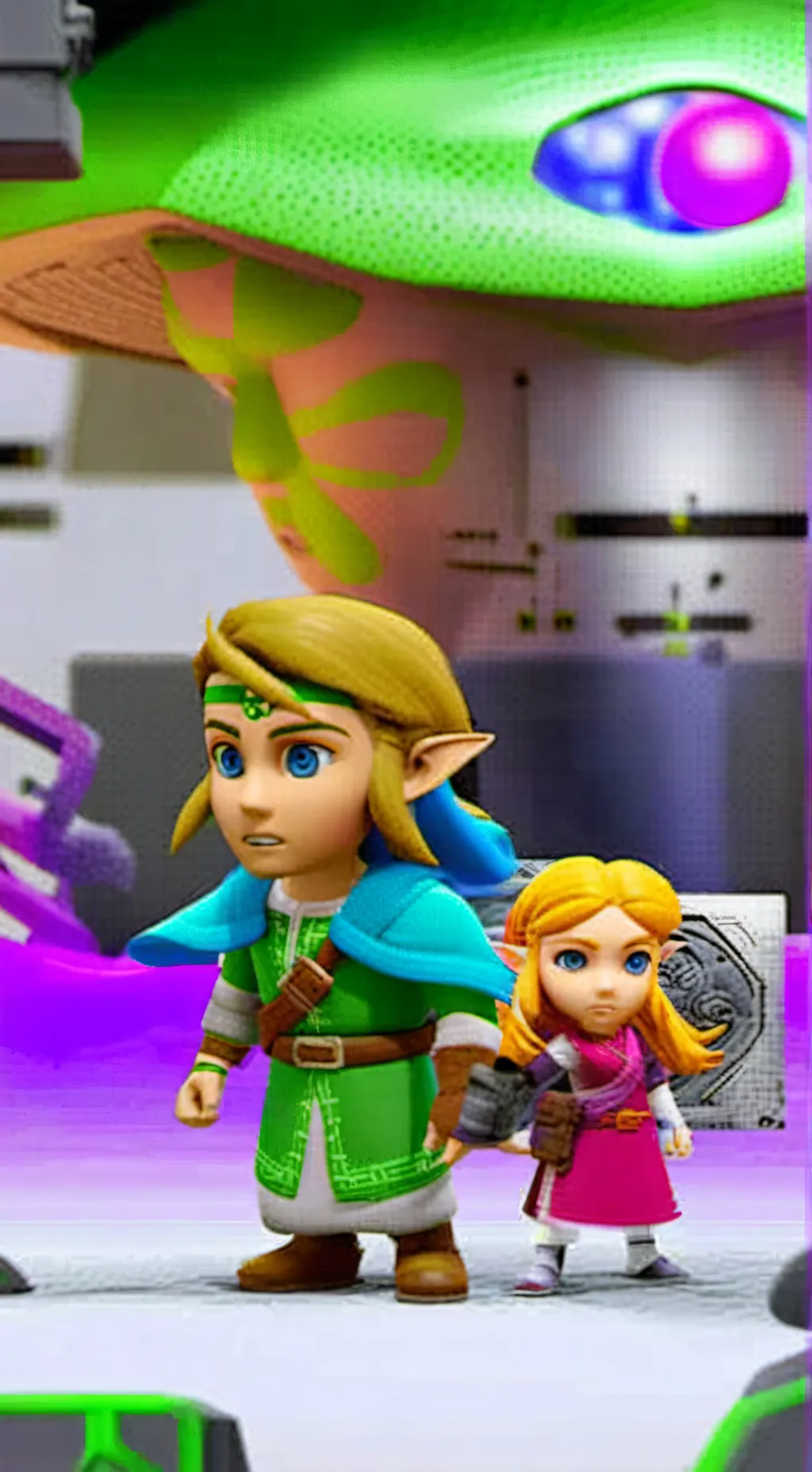ai character: Link&zeldaxaliens background