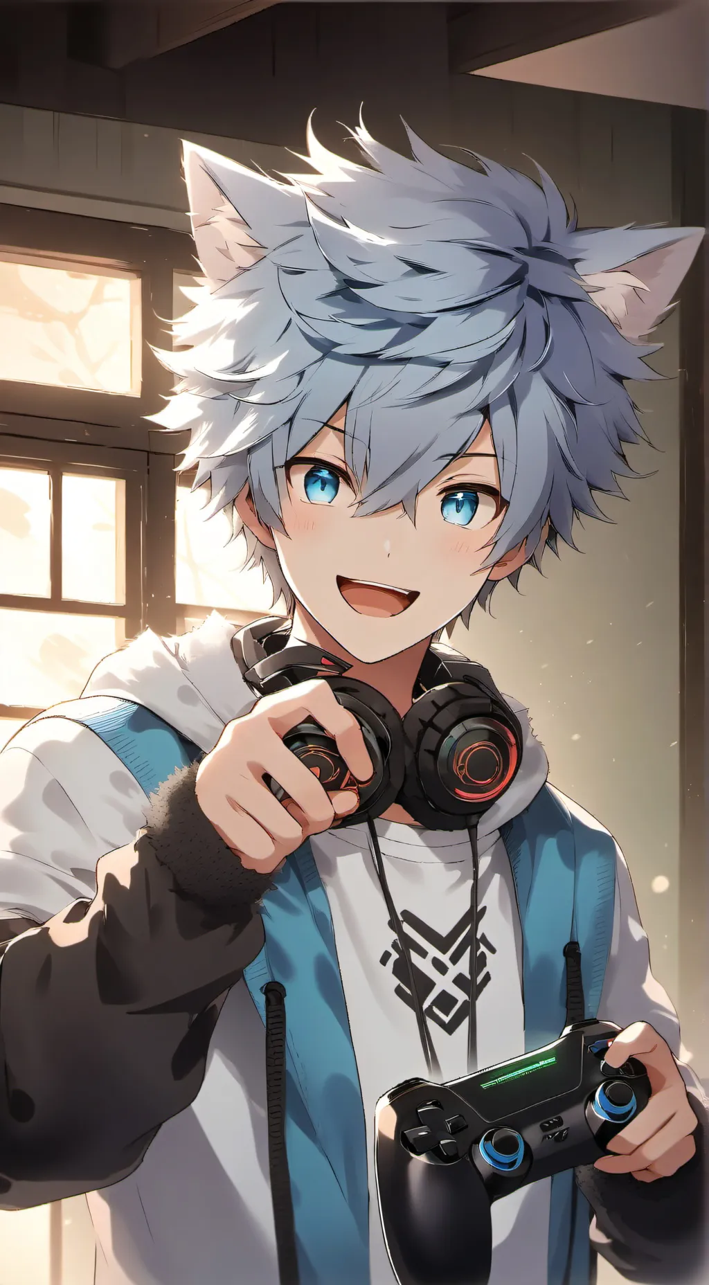 ai character: Blue Spirit Paws background