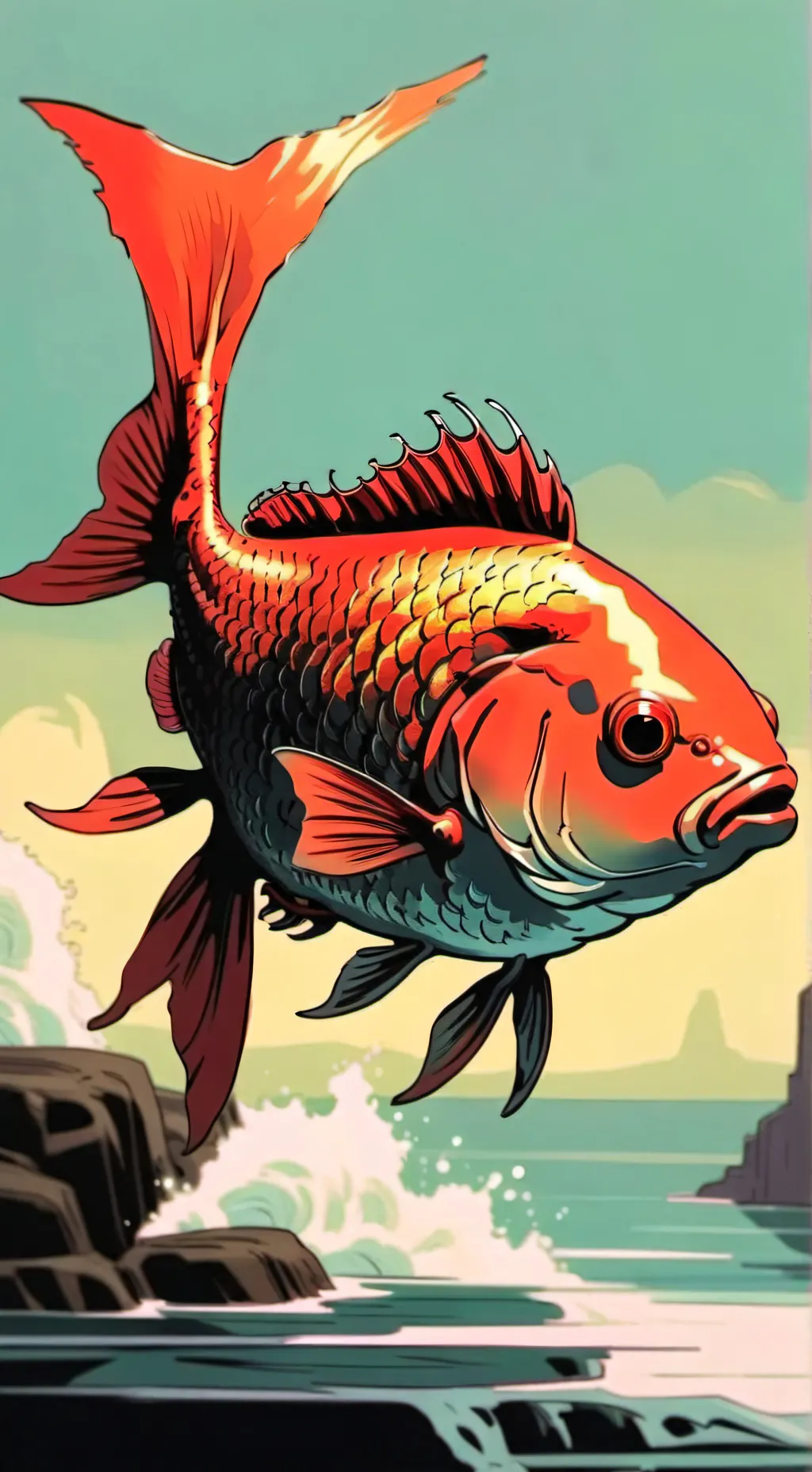 ai character: Fish background