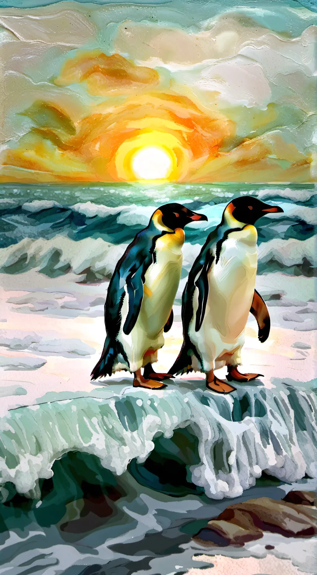 ai character: 4 penguins background