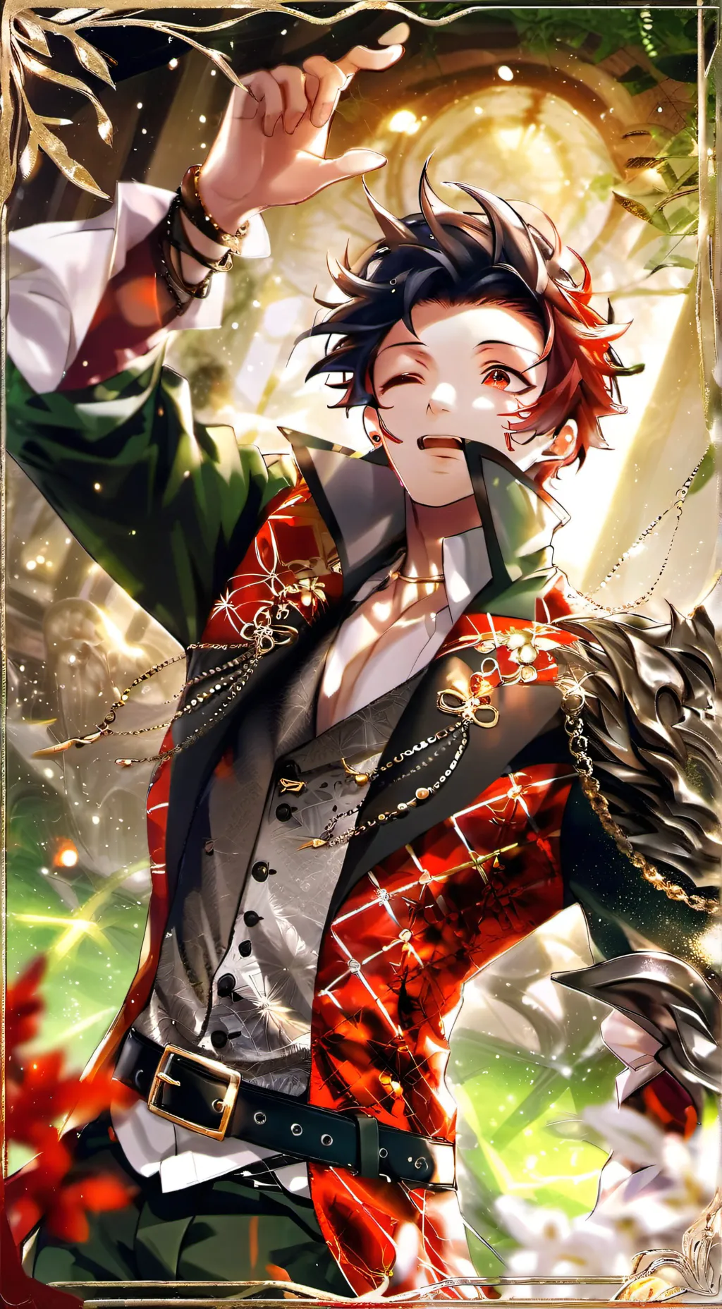 ai character: tanjiro  background