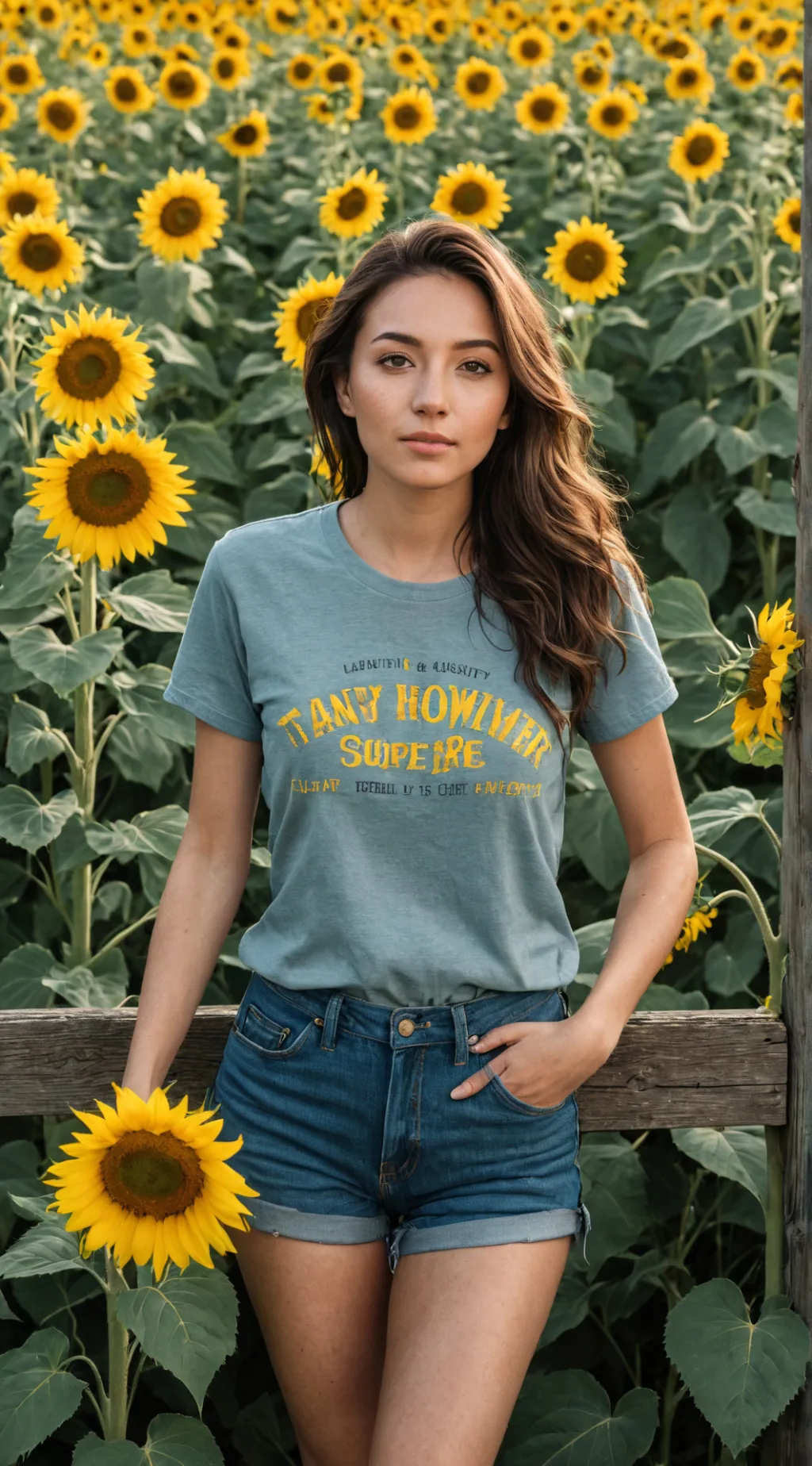 ai character: Sunflower Noel background