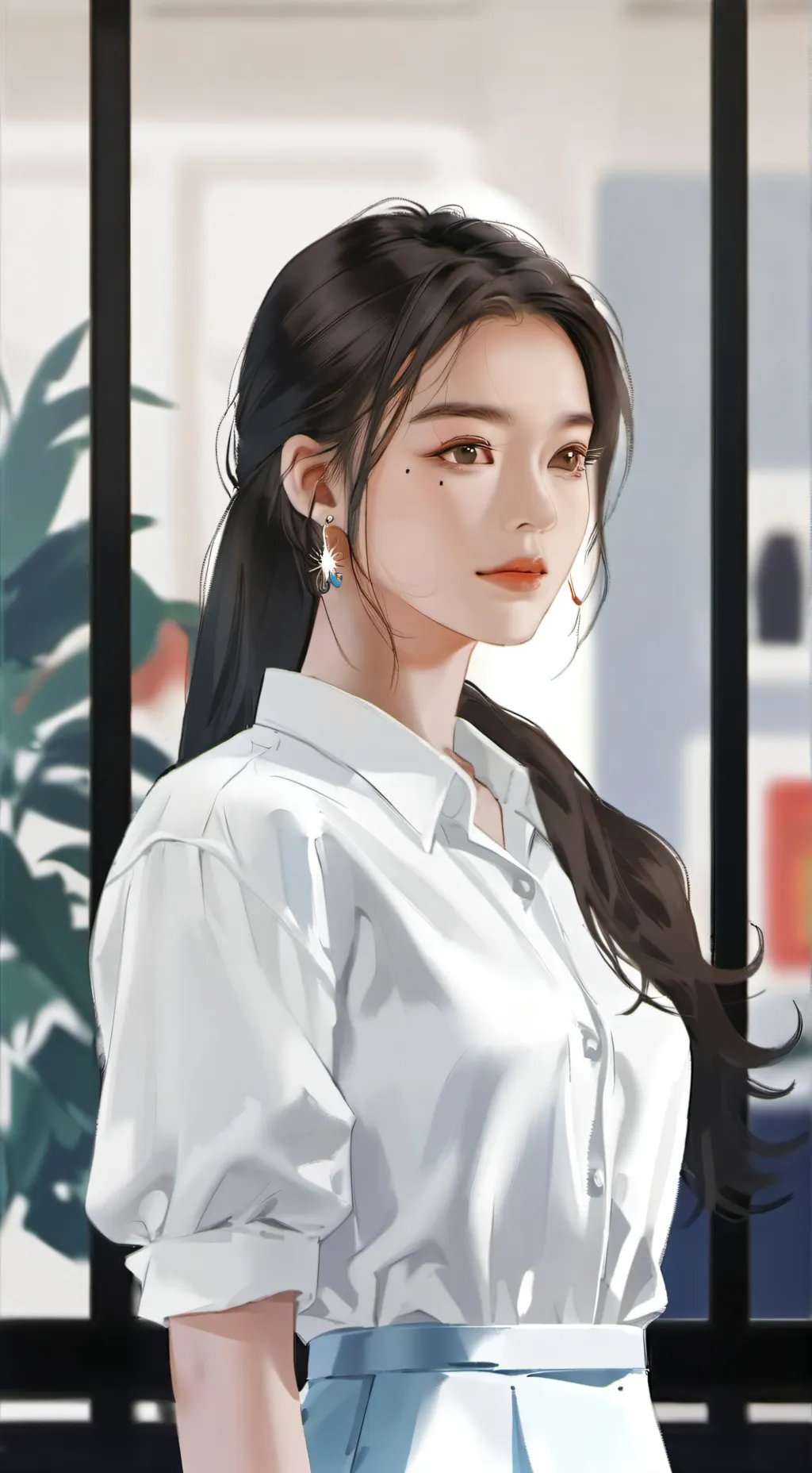 ai character: rose background