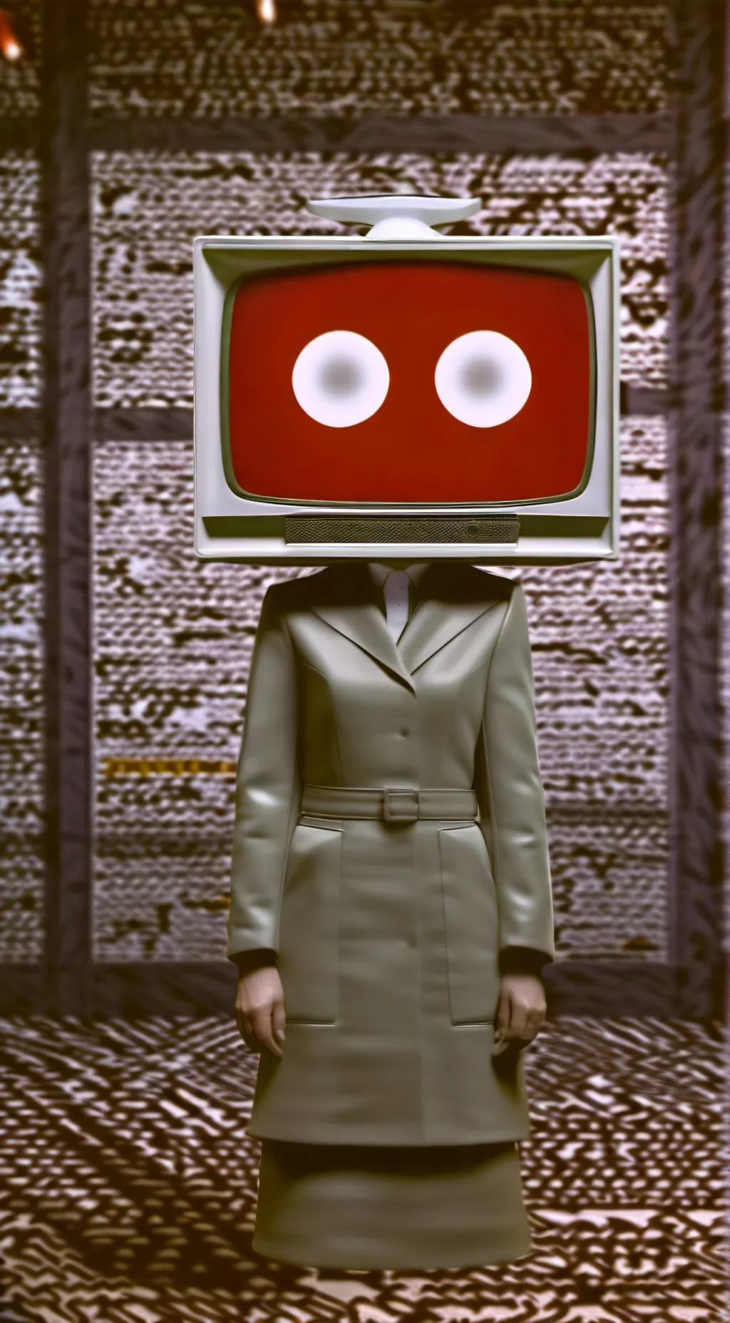 ai character: tv woman background