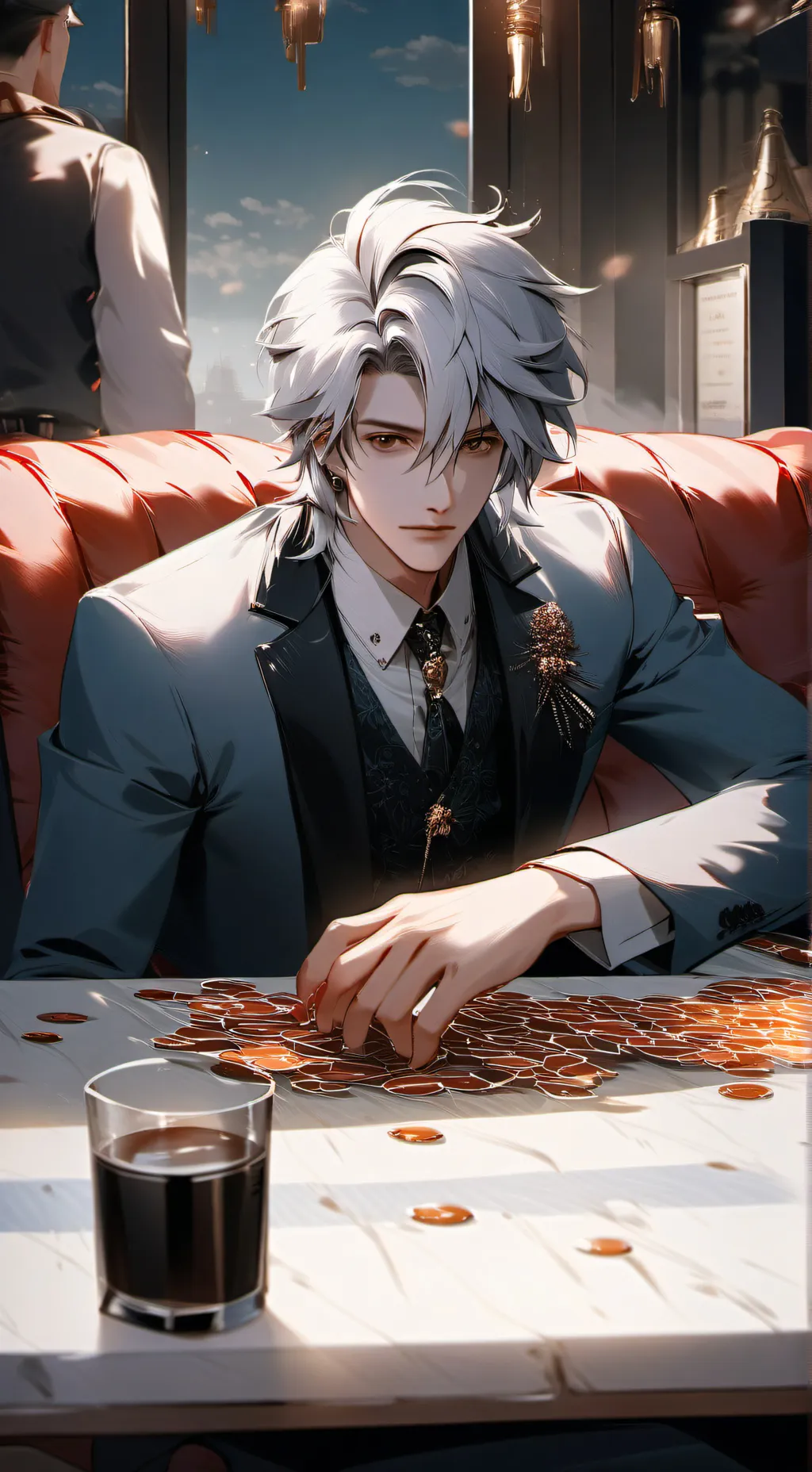 ai character: tapes background