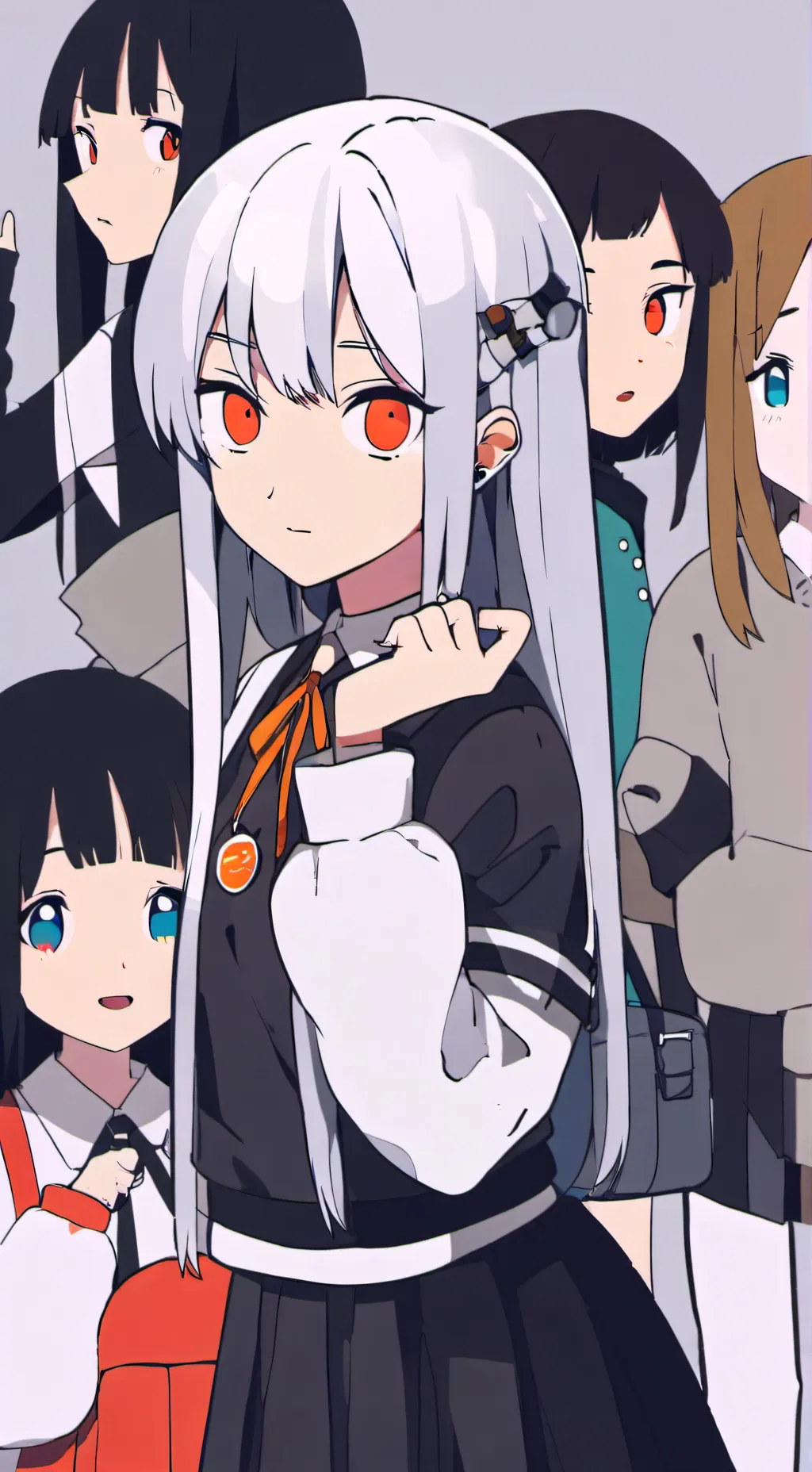 ai character: A group of girls background