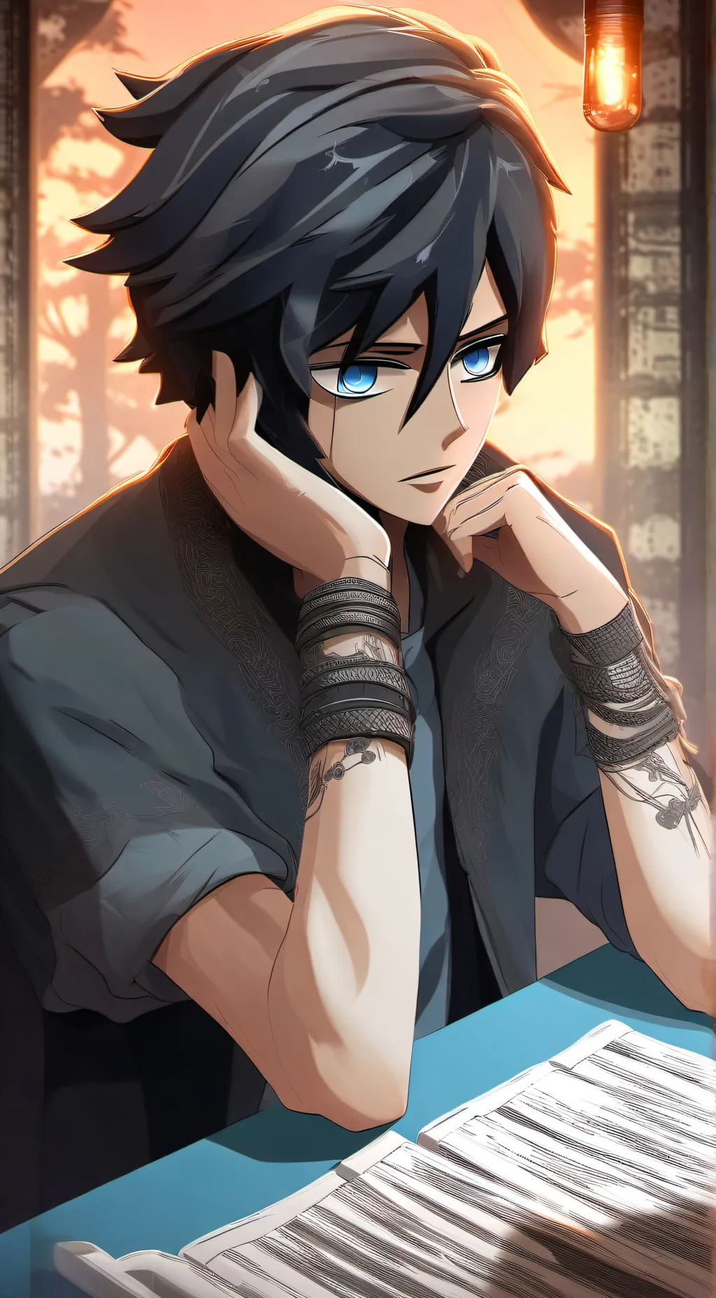 ai character: Gyuu Tomioka  background