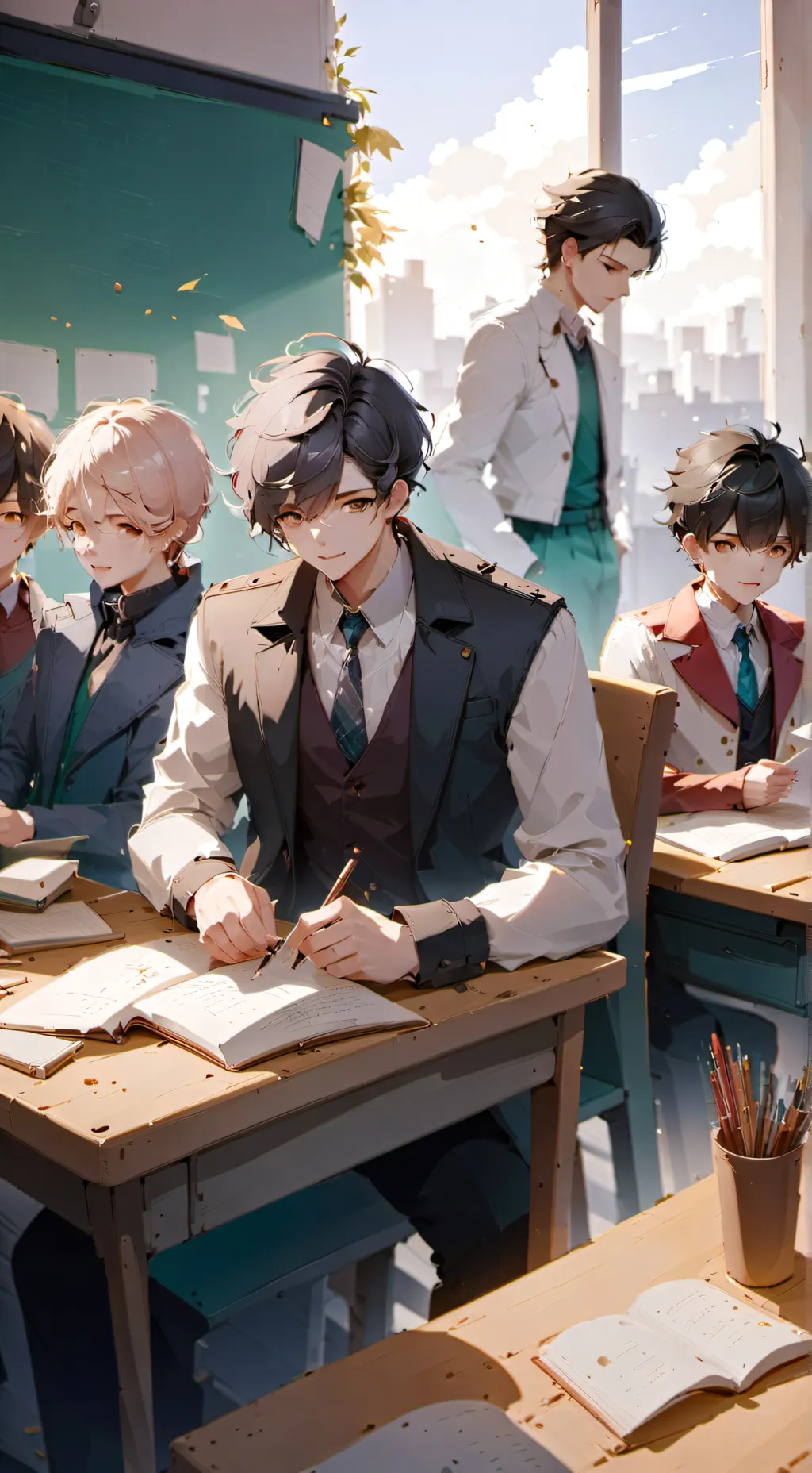 ai character: BOYS ONLY SCHOOL background