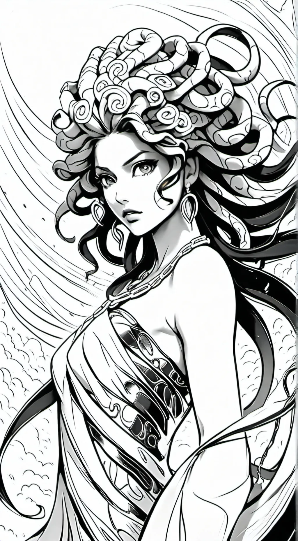 ai character: Medusa background