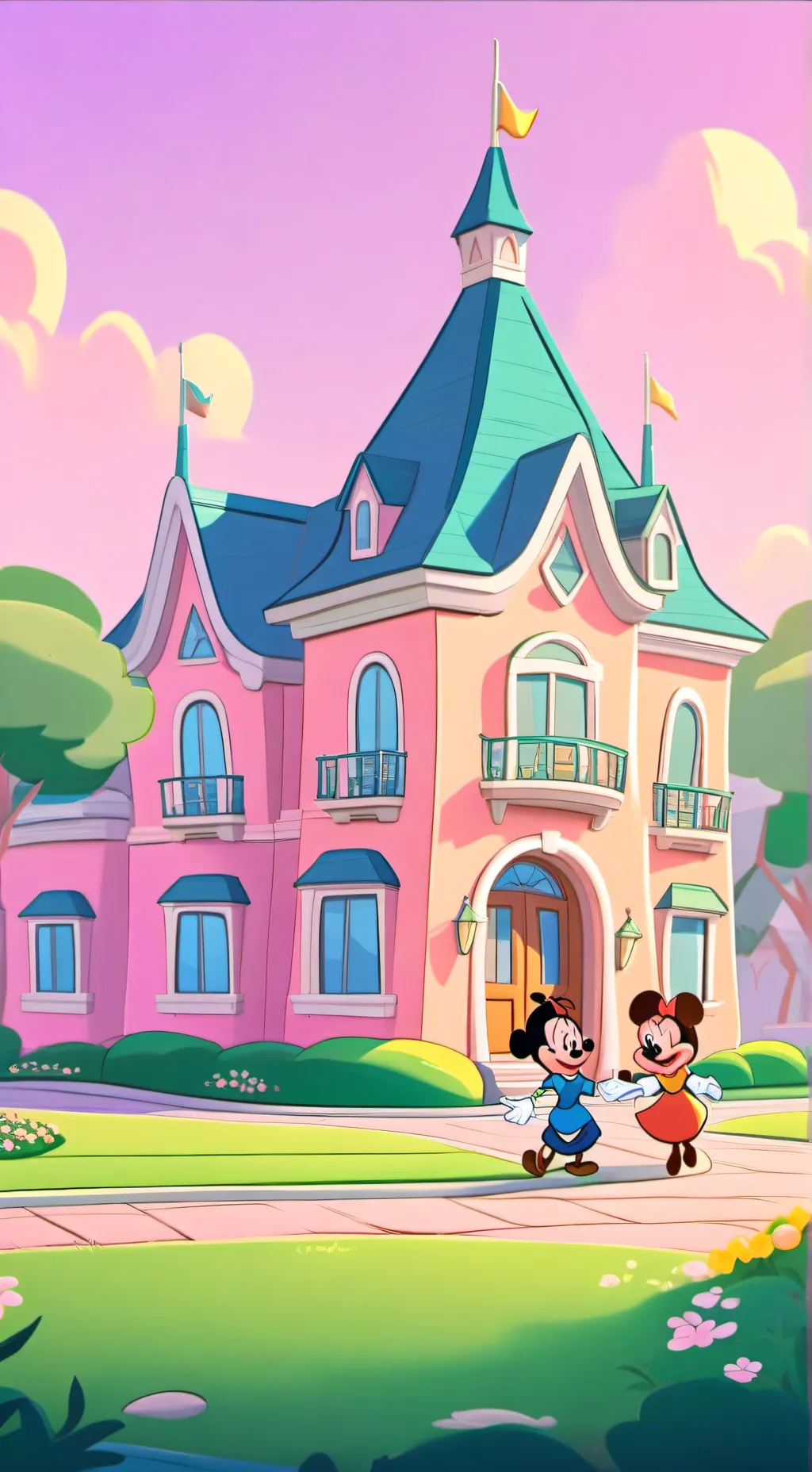 ai character: date sun and moon background