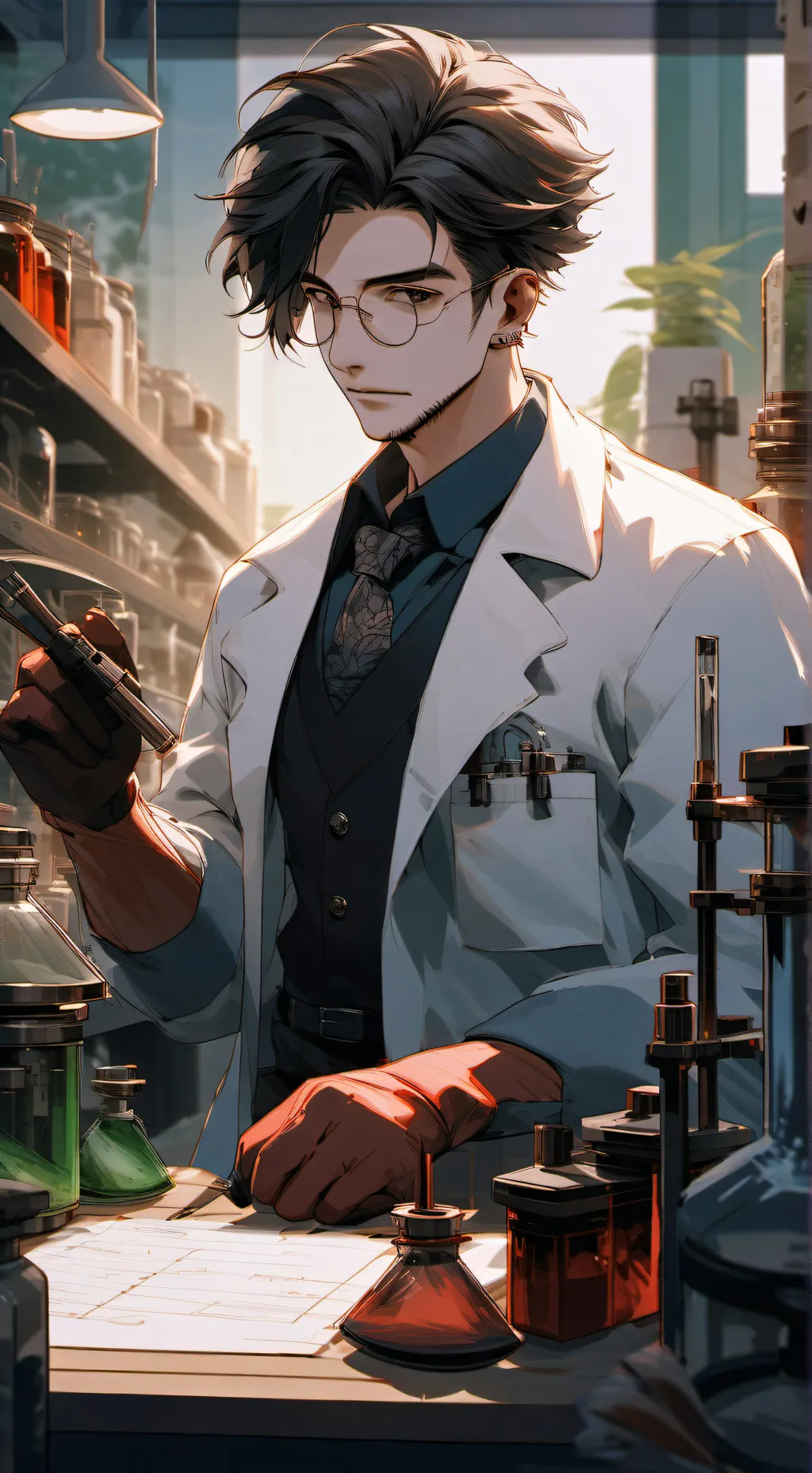 ai character: Levi  background