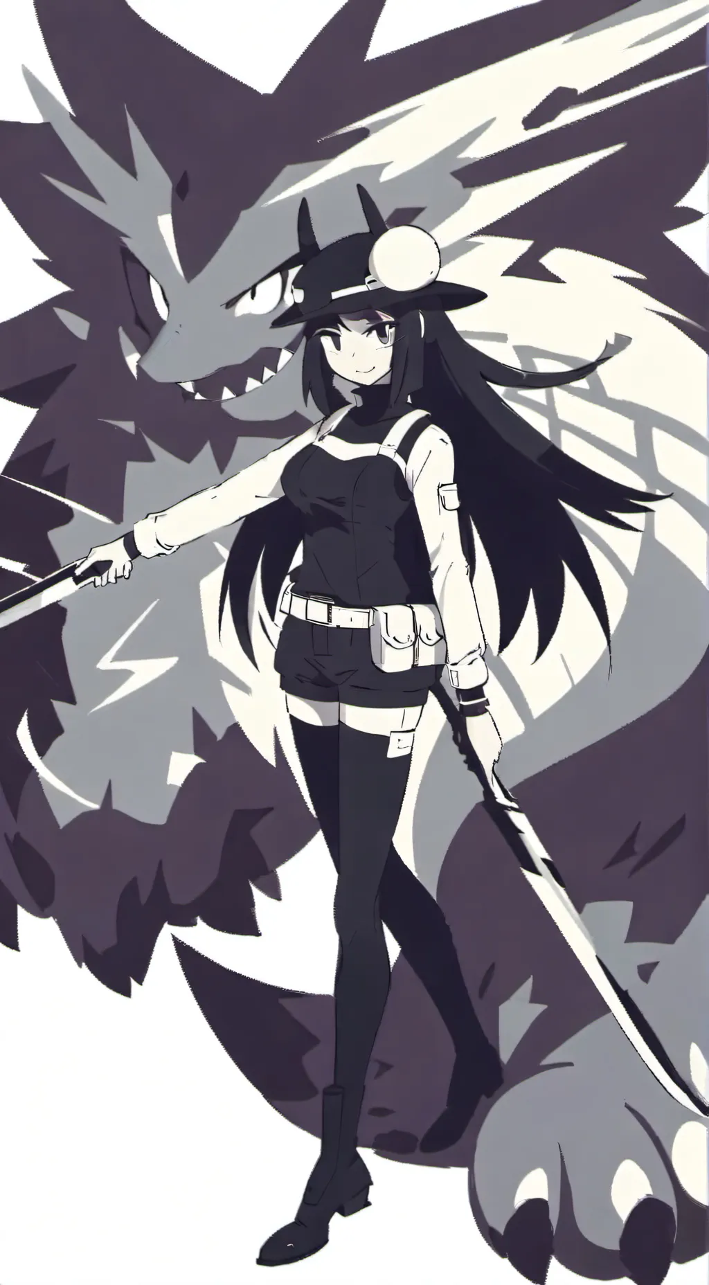 ai character: Miss circle background