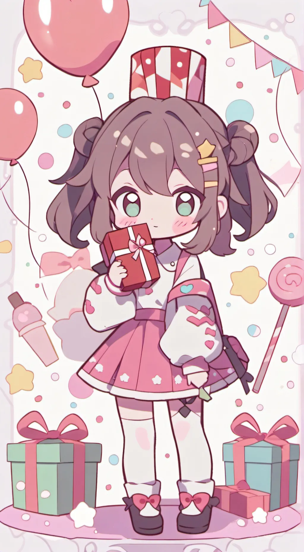 ai character: It's mah b-day! background