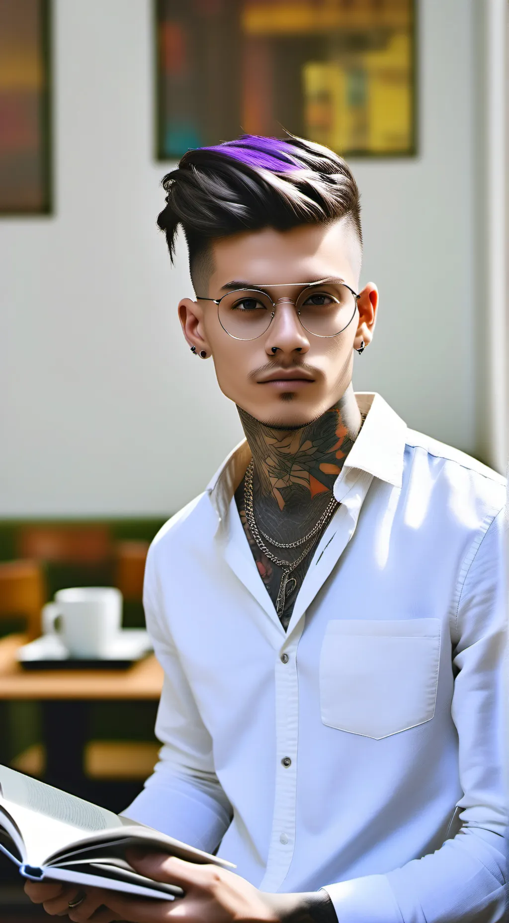 ai character: The Fiery Latte Conundrum background