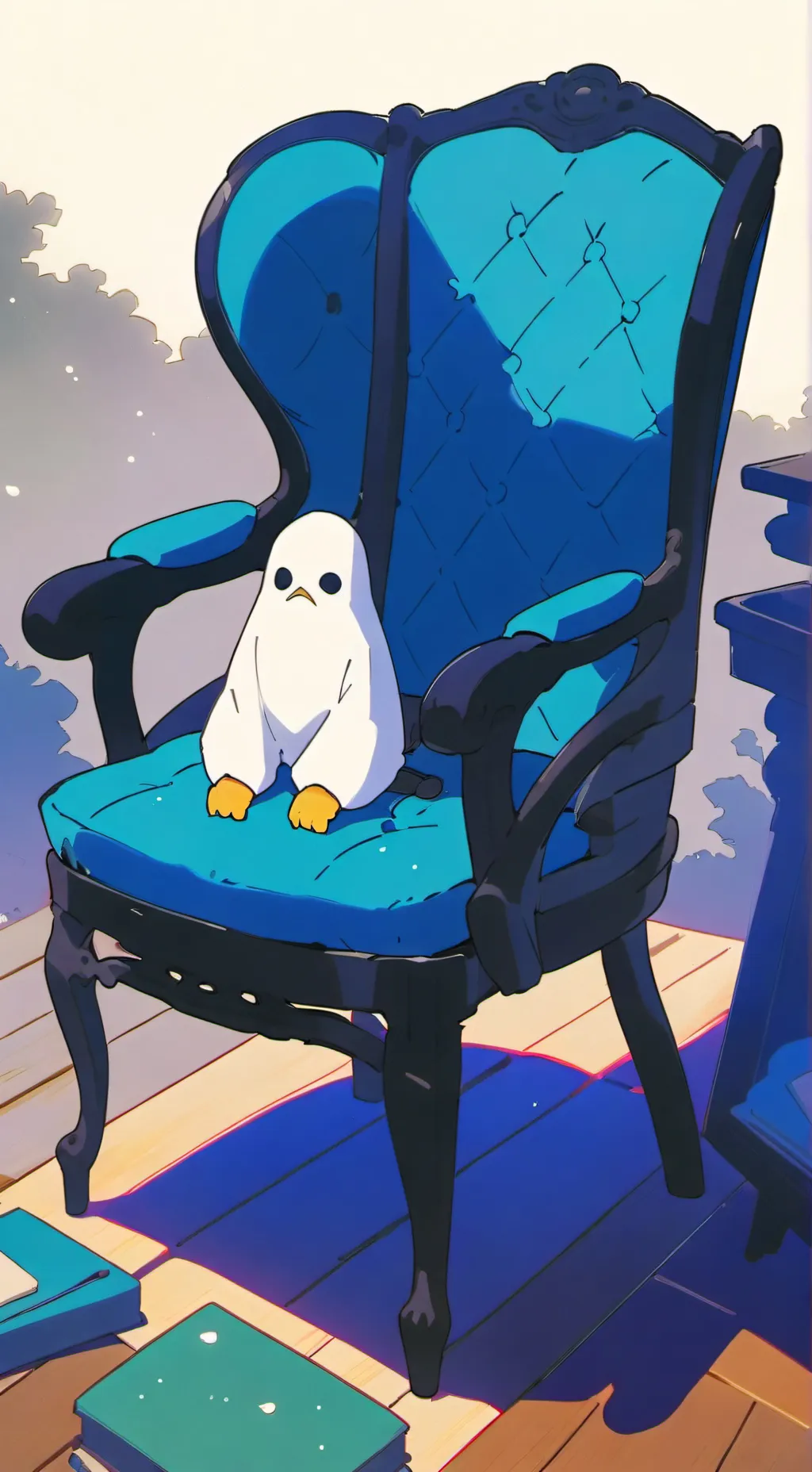 ai character: dont sit in chair  background