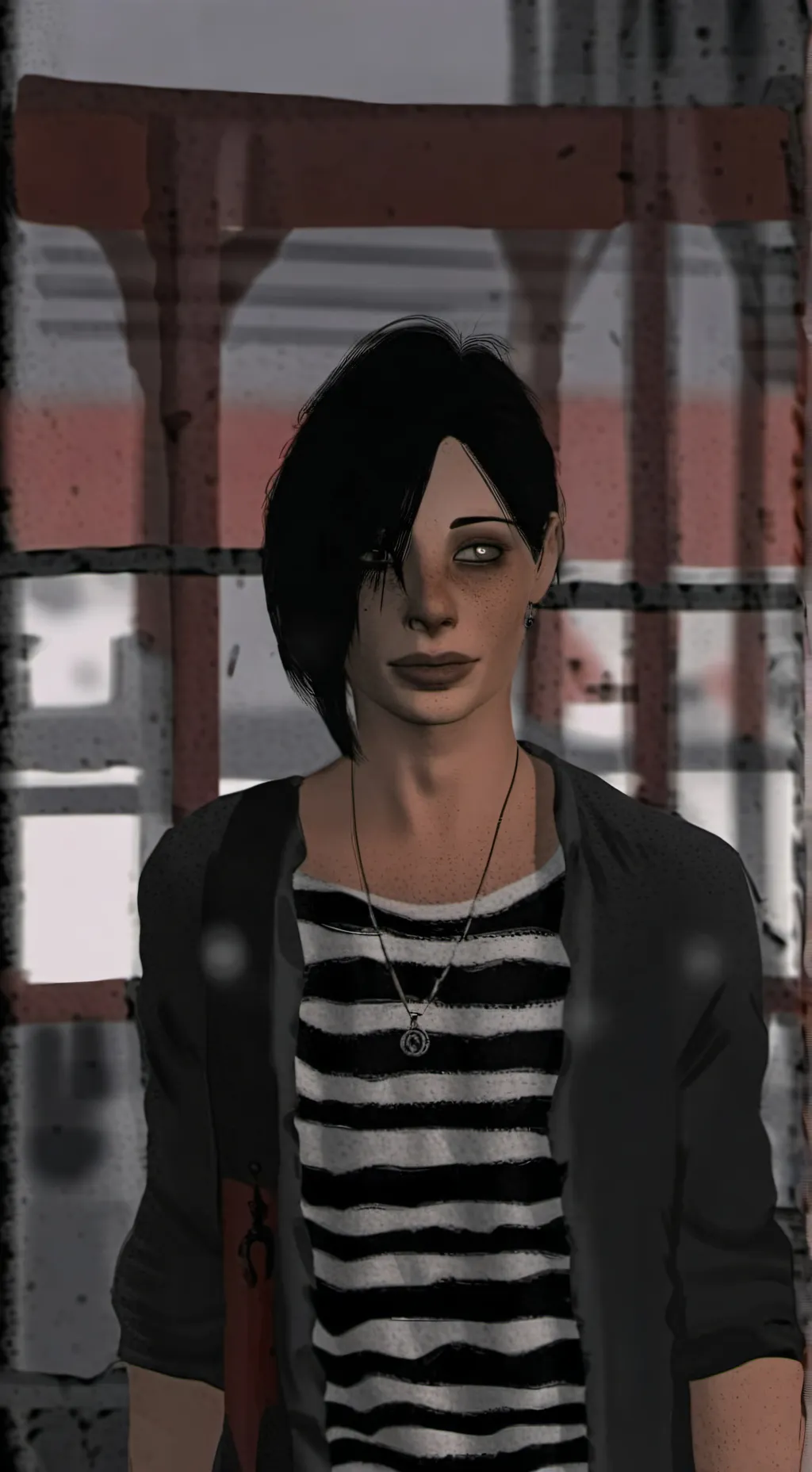 ai character: Jenny Romano  background