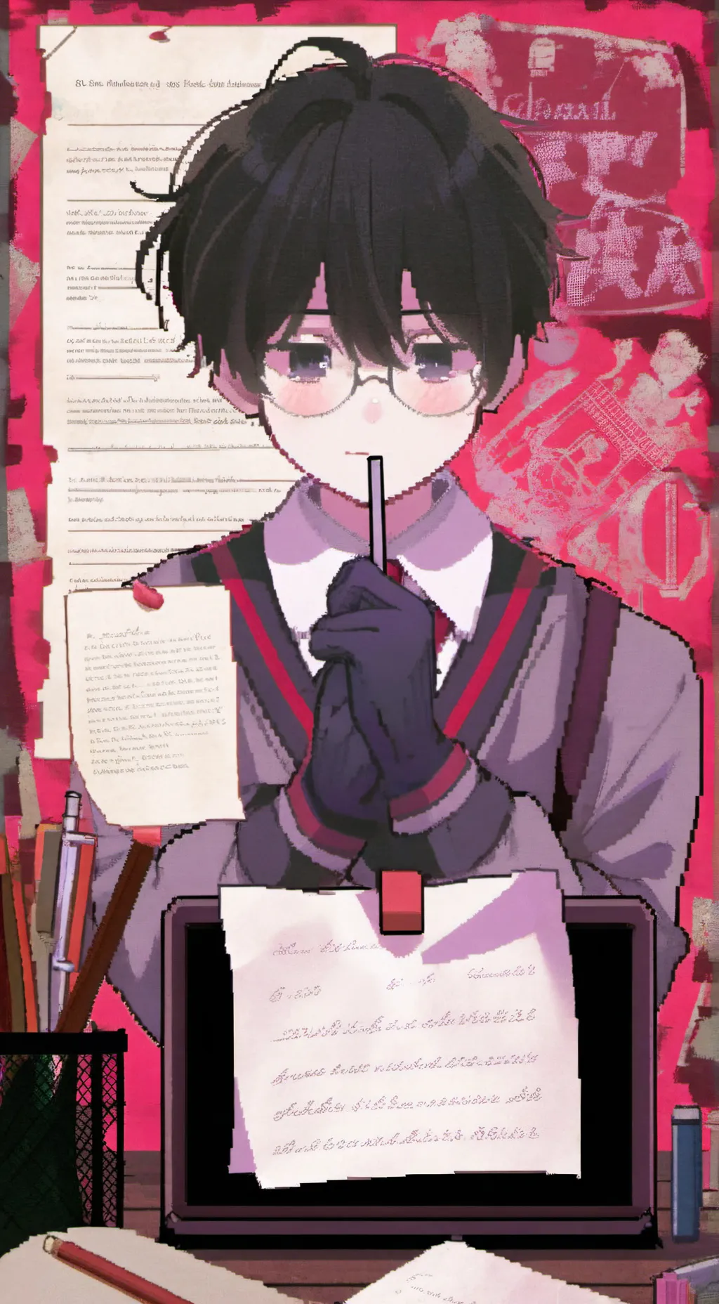 ai character: fundamental paper background