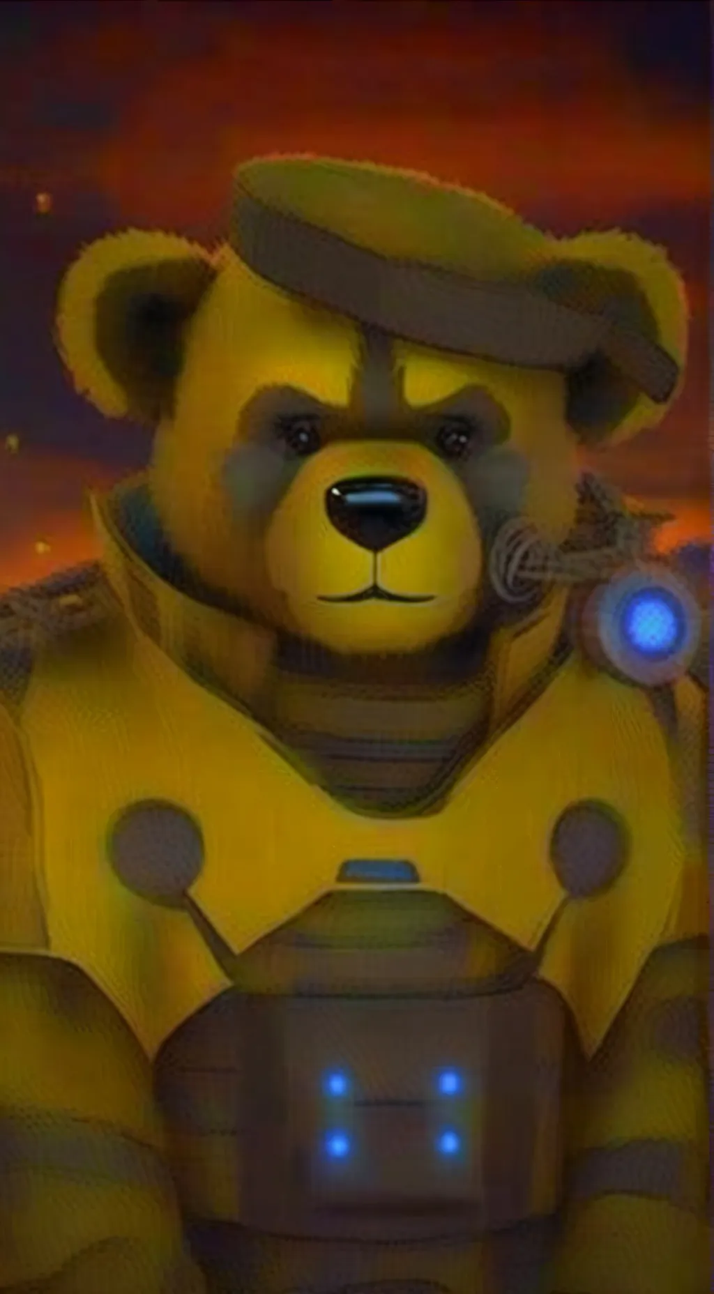 ai character: Golden Freddy  background