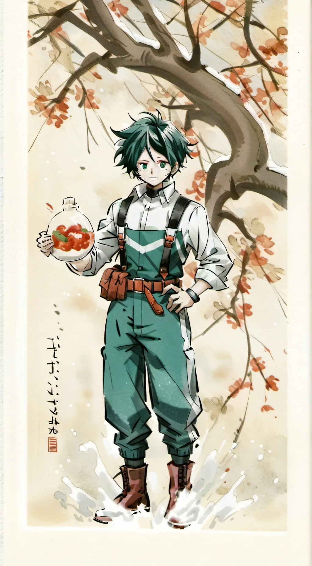 ai character: bakugo enfermo background