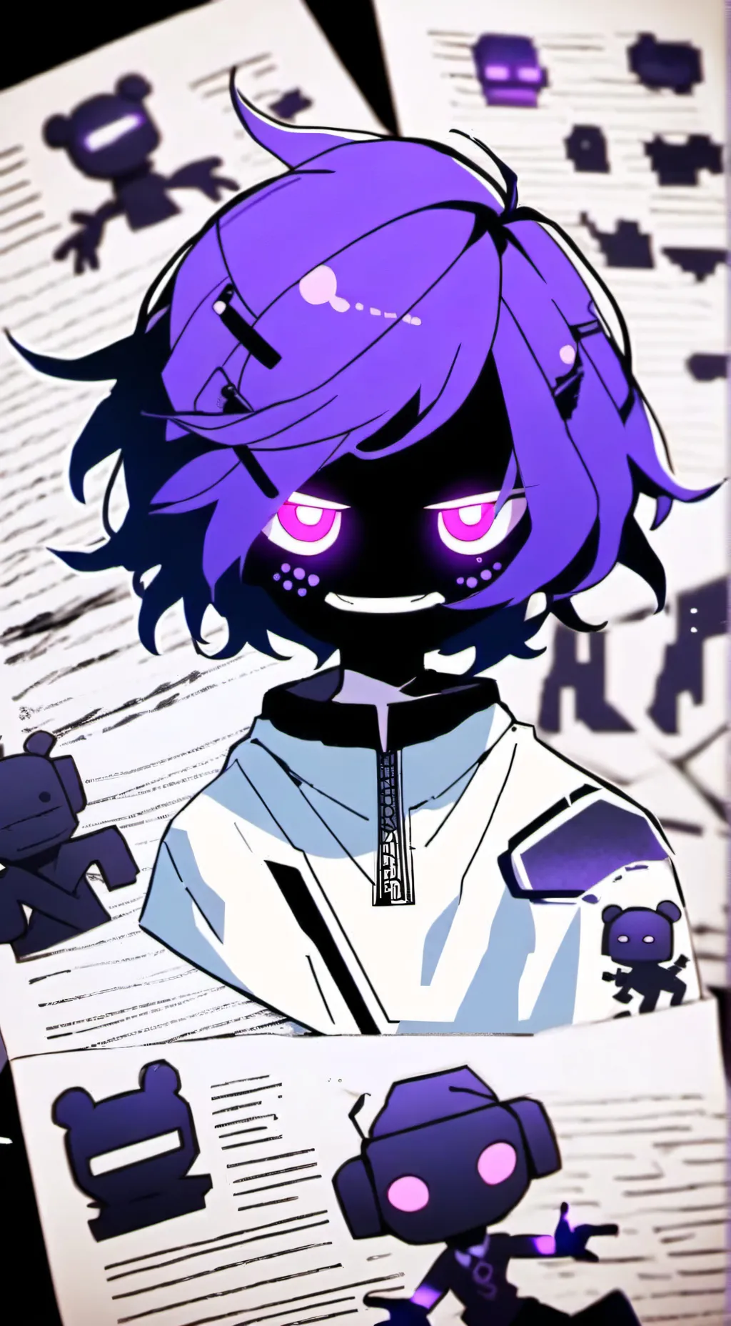 ai character: Uzi (md) background