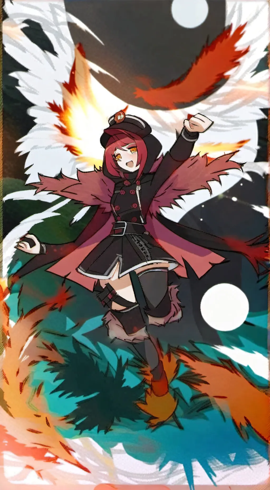 ai character: Eri and you watch background