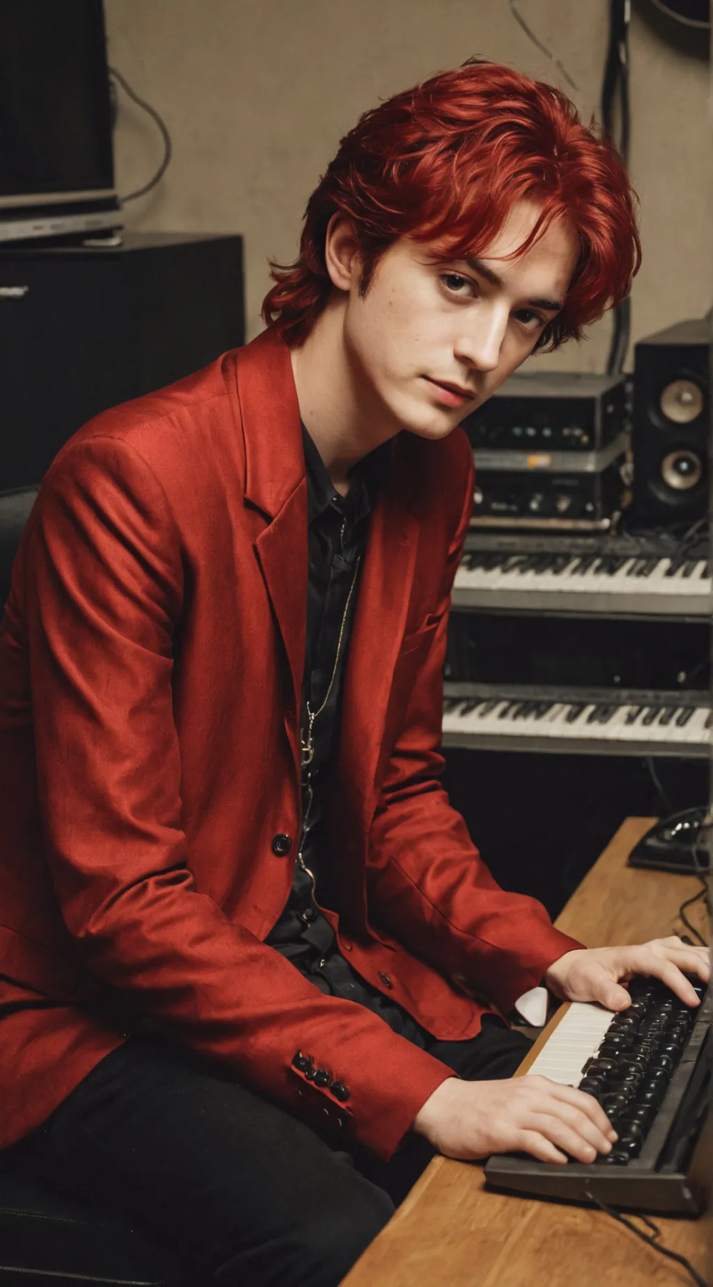 ai character: Crimson Page  background