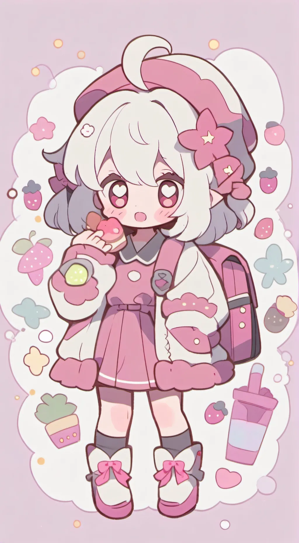 ai character: fruitcake background