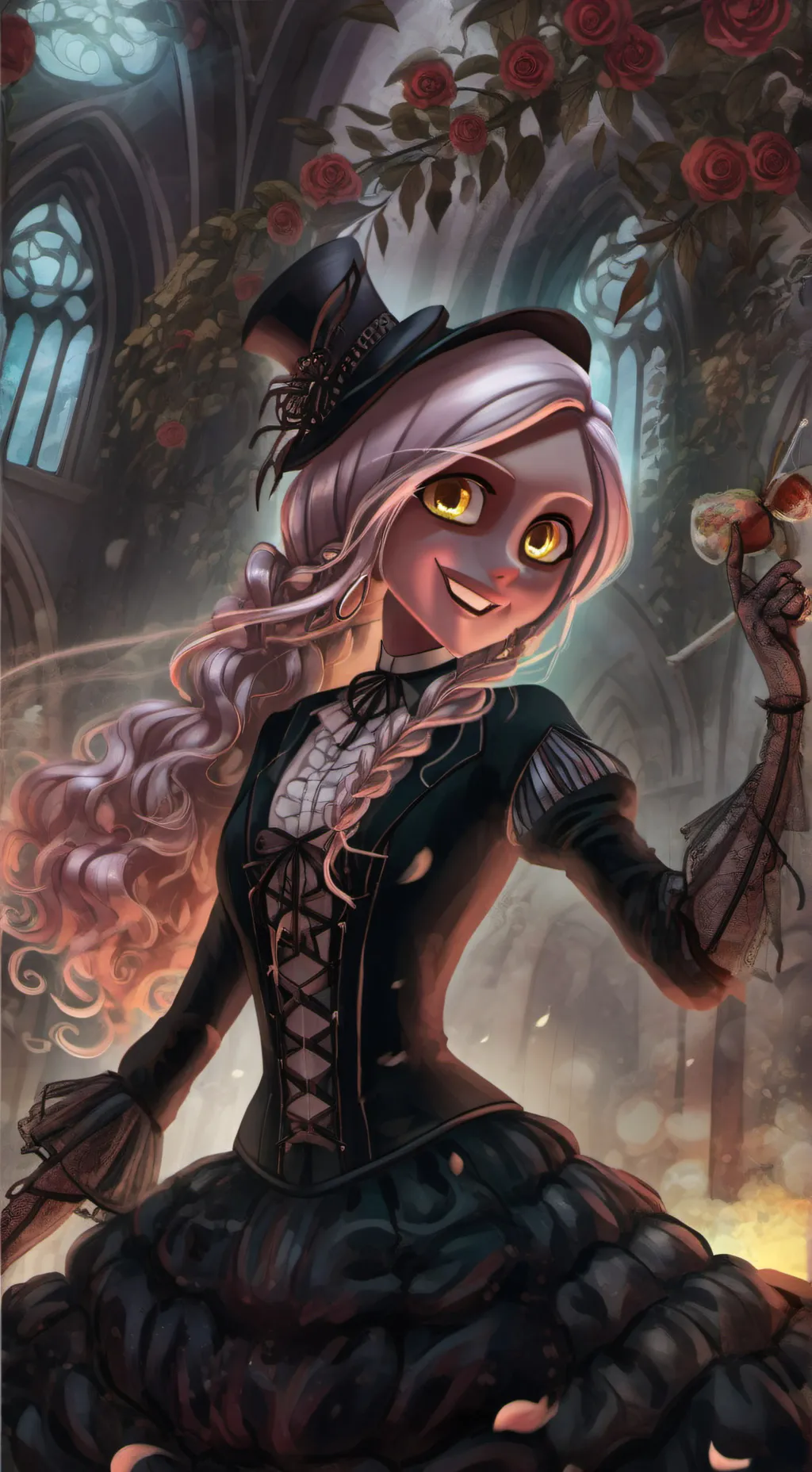 ai character: Bloodmoon x Rose background