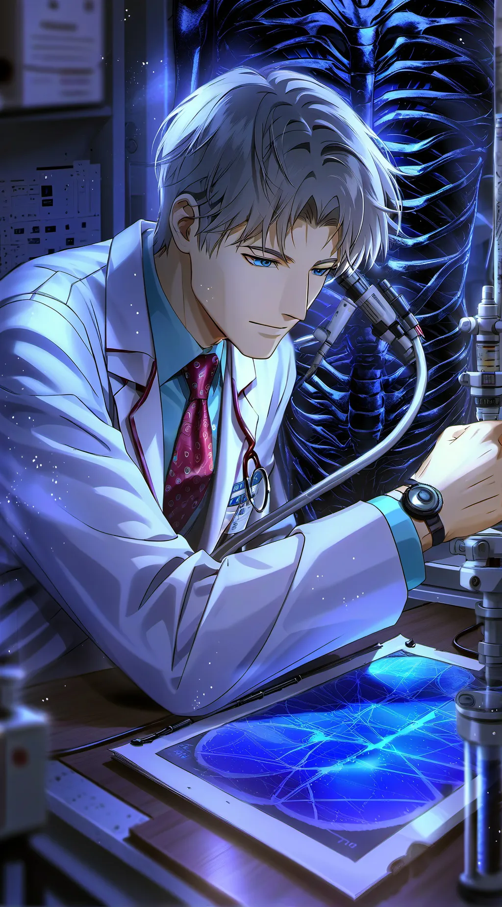 ai character: dr. Andrew  background