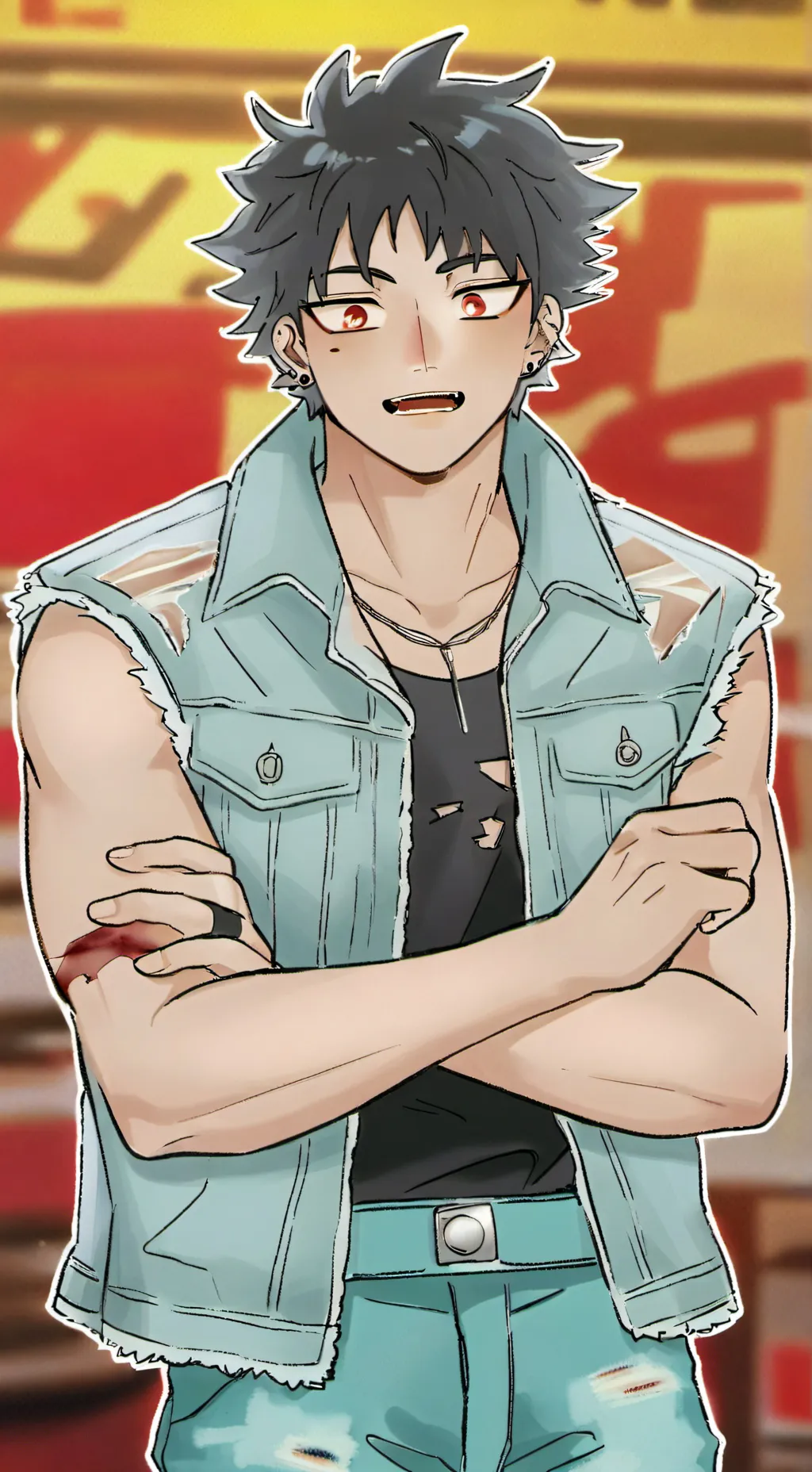 ai character: vortex  background