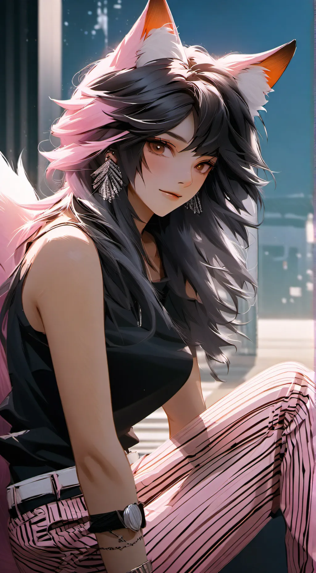 ai character: Cherry the Kitsune background