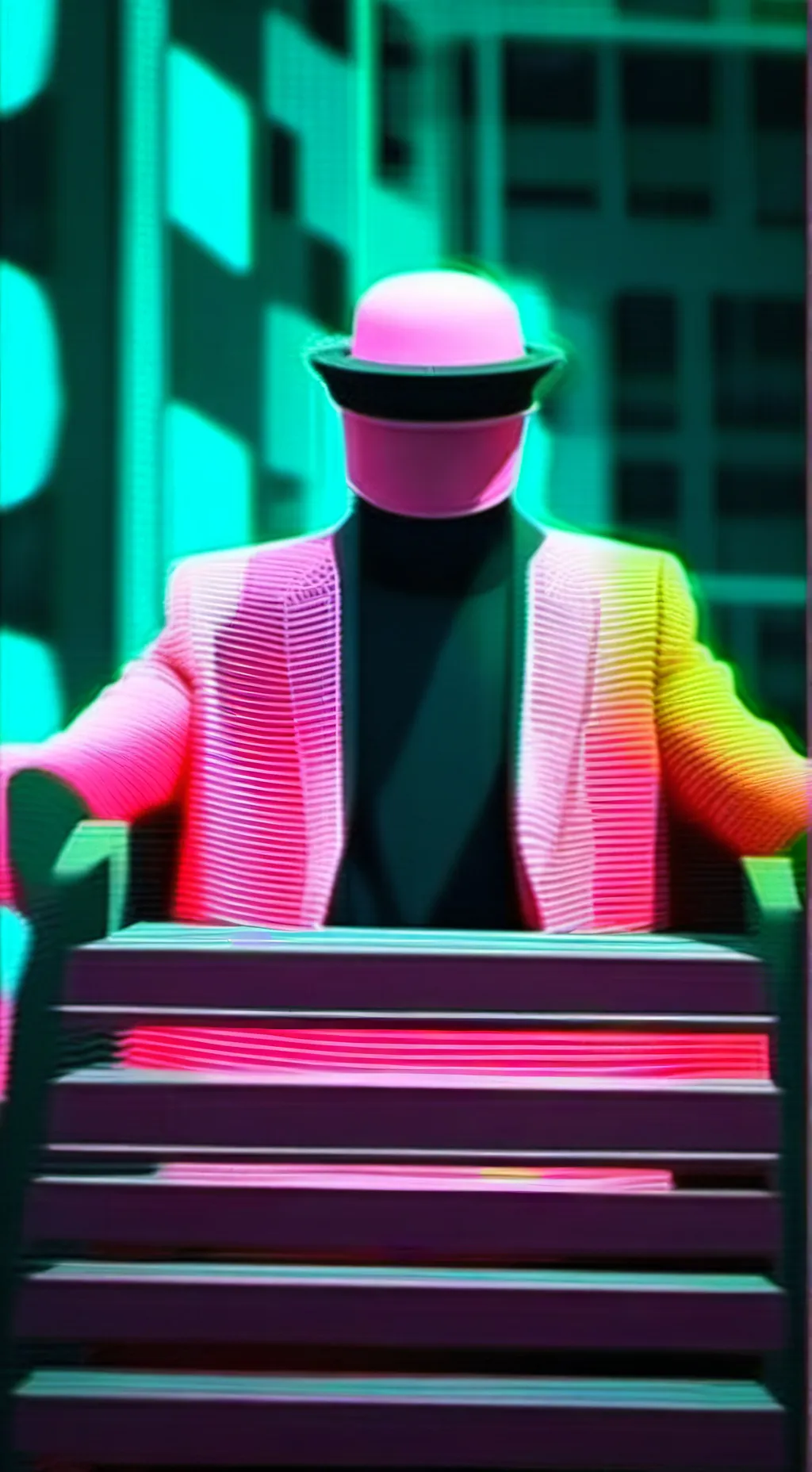 ai character: Music DJ background