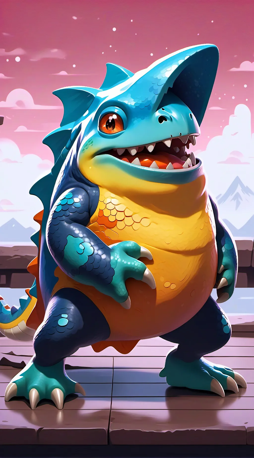 ai character: sea monster background