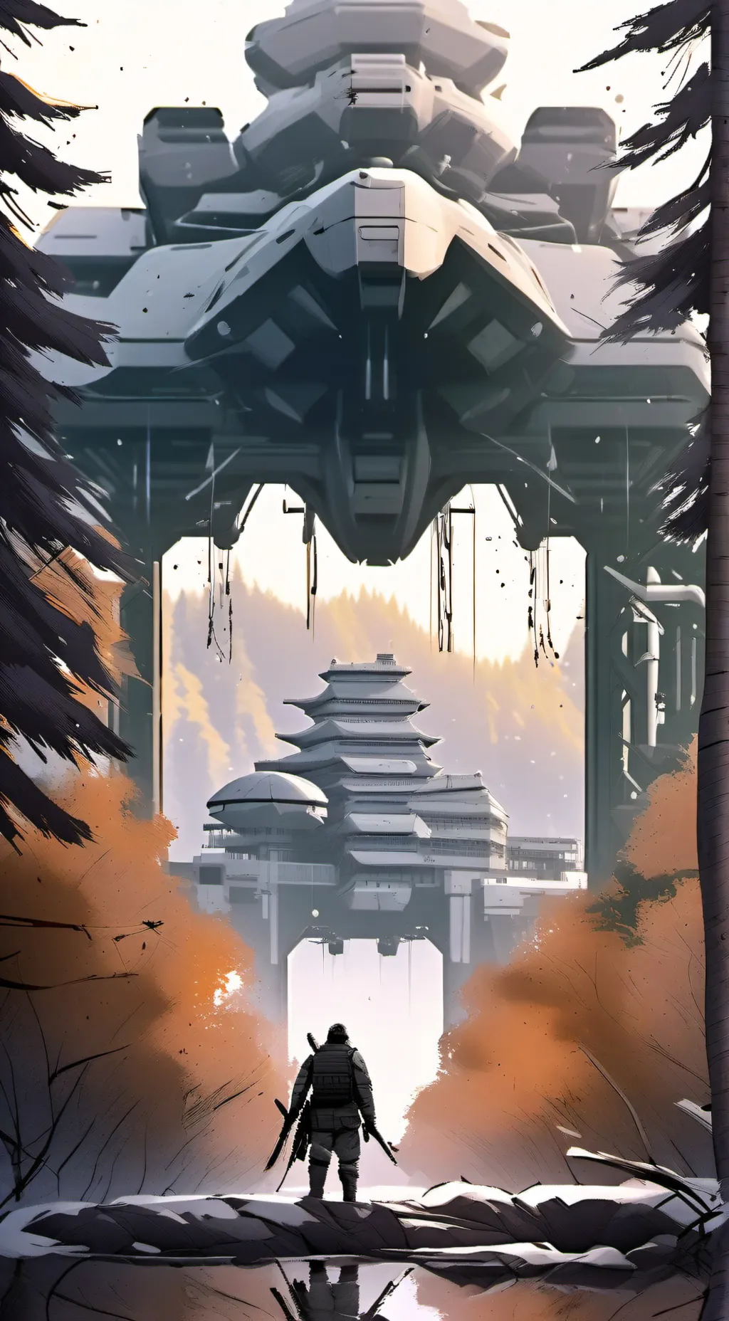 ai character: Military base  background